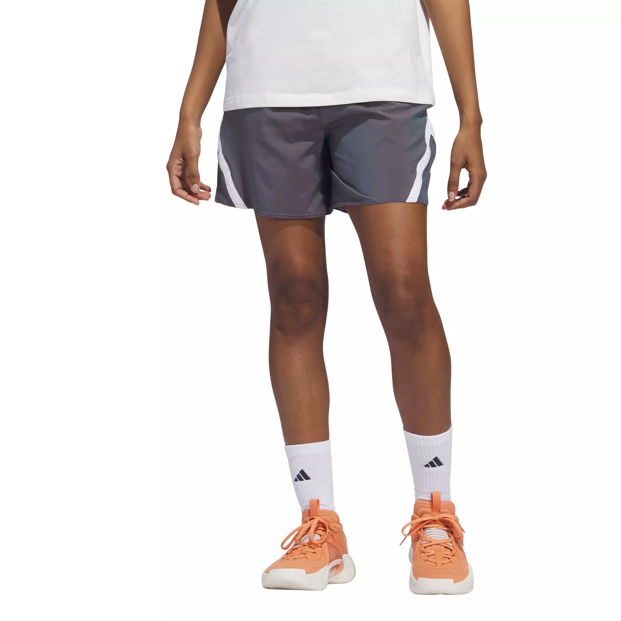adidas Women's Select Iridescent Basketball Shorts - Shadow Red - SHADOW RED