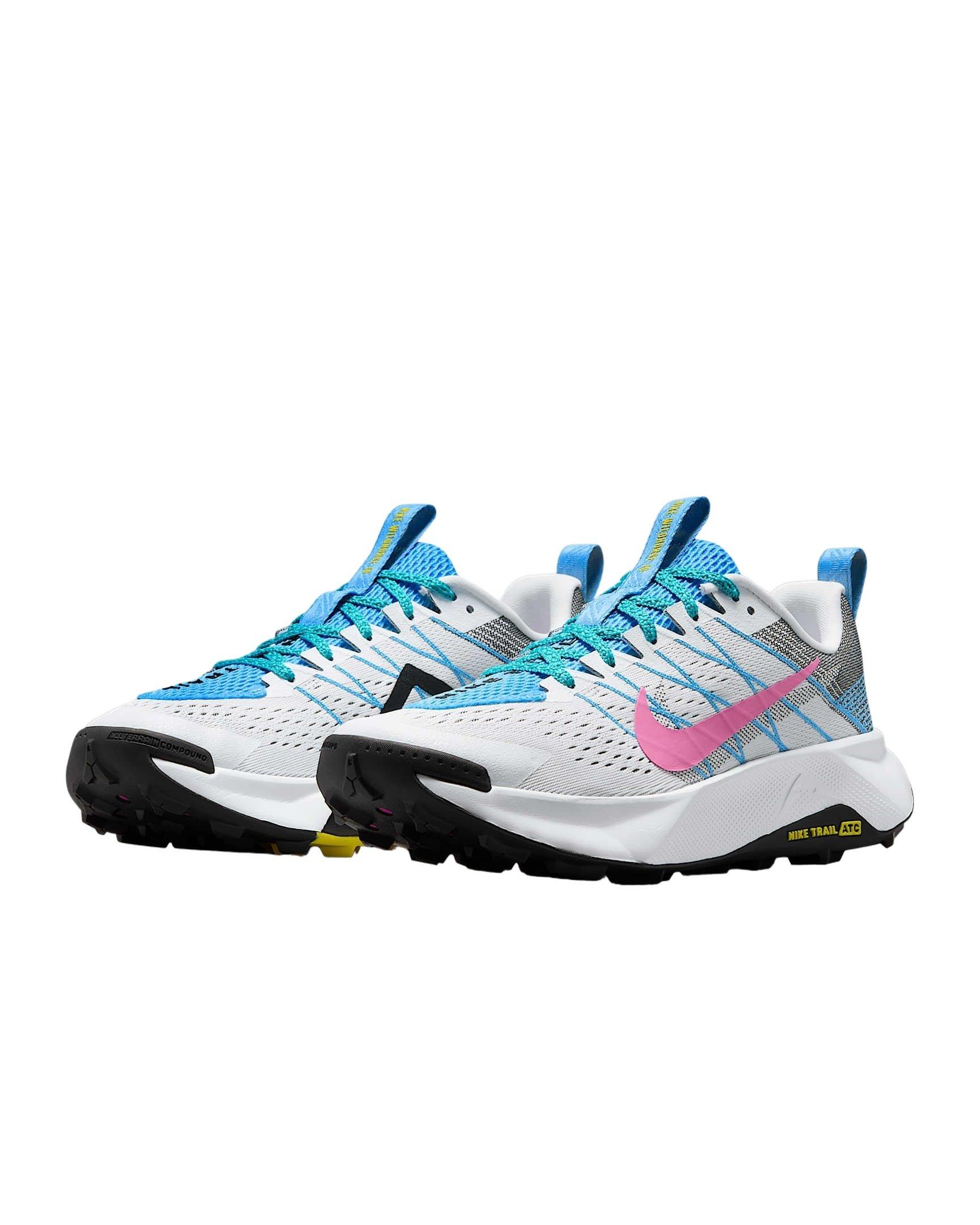 Nike Wildhorse 10 "White/Black/University Blue/Playful Pink" Women's Trail Running Shoe - WHITE/BLACK/BLUE/PINK Thumbnail View 3
