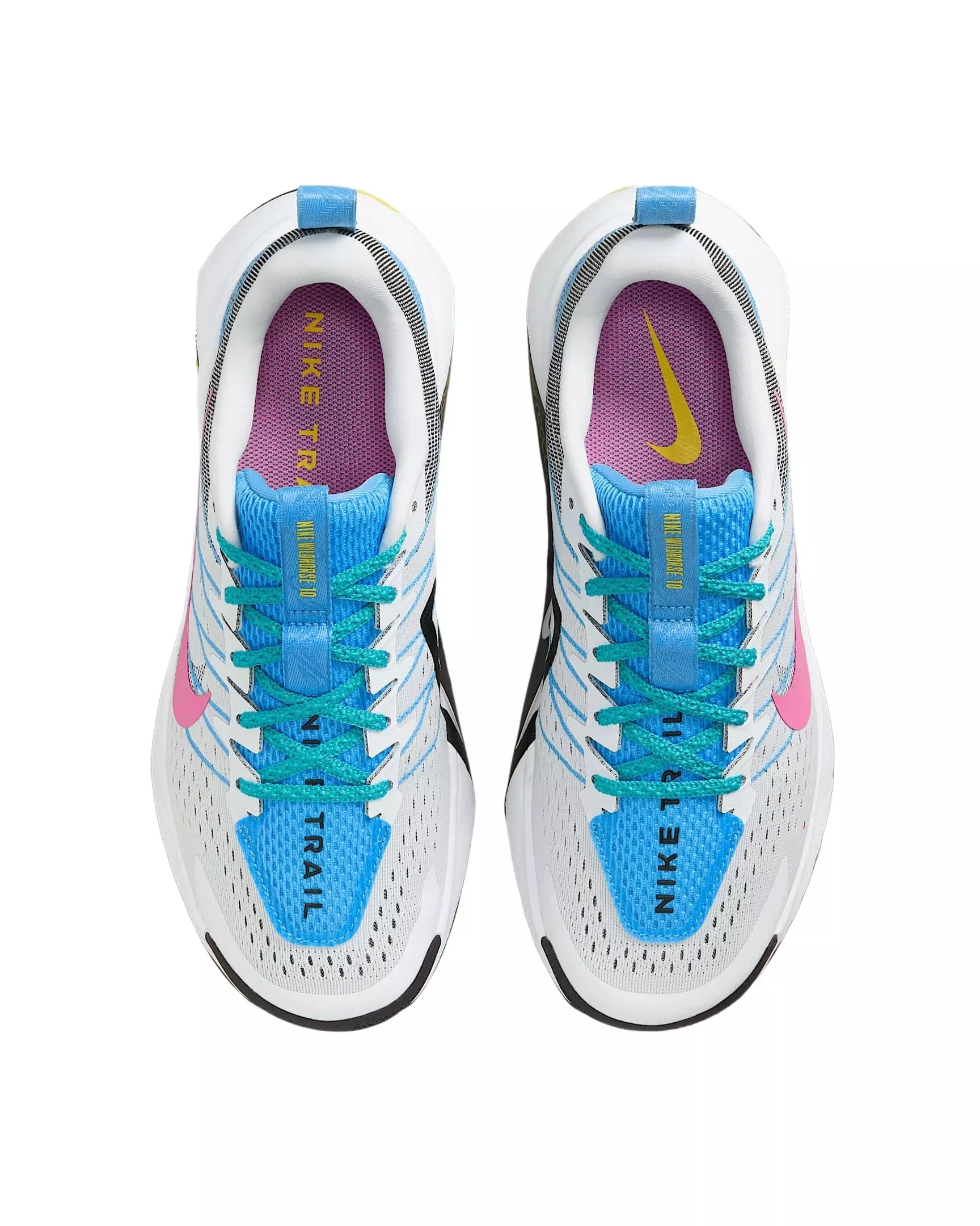 Nike Wildhorse 10 "White/Black/University Blue/Playful Pink" Women's Trail Running Shoe - WHITE/BLACK/BLUE/PINK