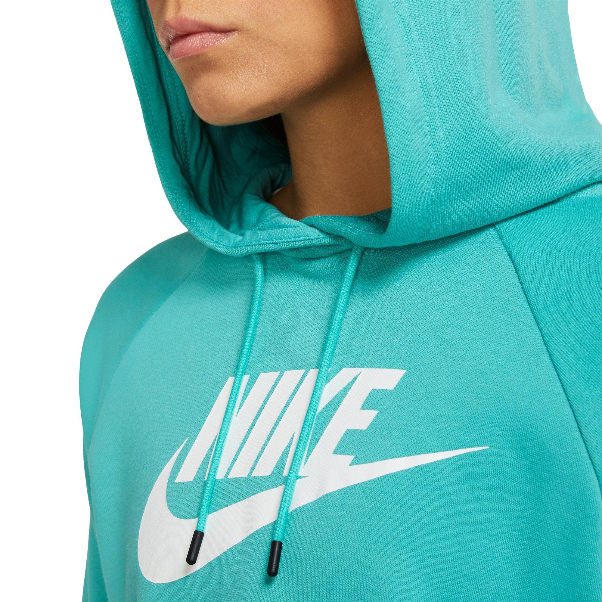 Nike Women's Sportswear Essential GX Cropped Hoodie - GREEN Thumbnail View 3