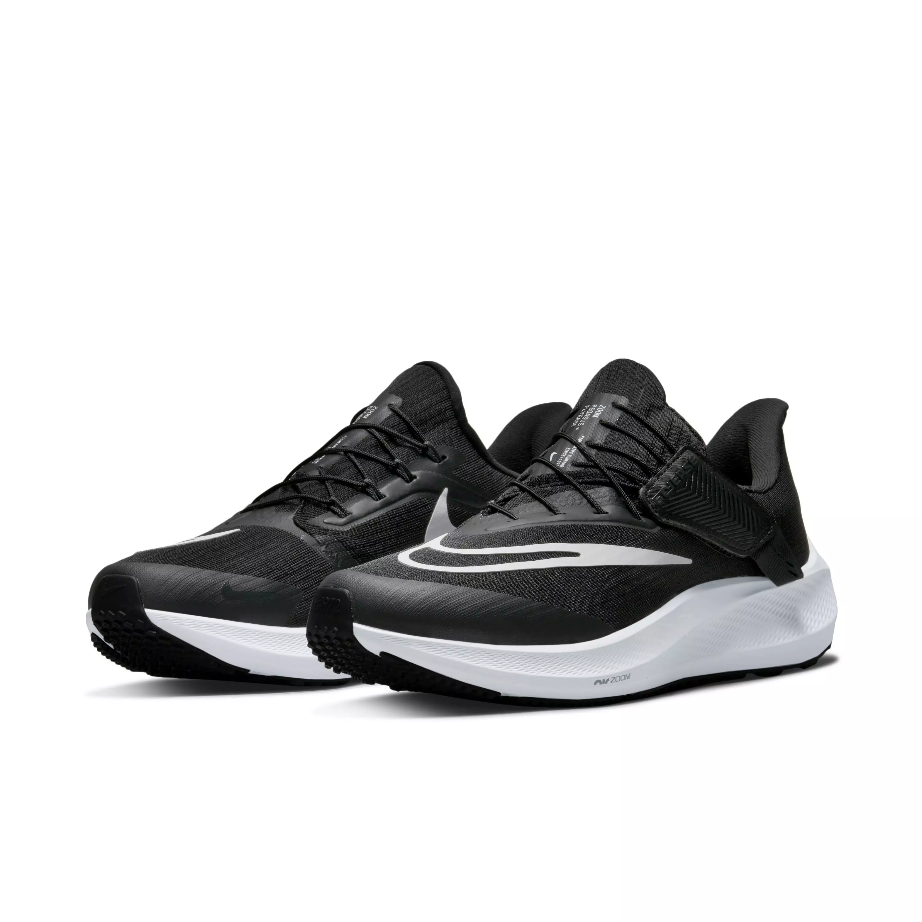 Nike Pegasus FlyEase "Black/White/Dark Smoke Grey" Women's Running Shoe - BLACK/WHITE/DK GREY