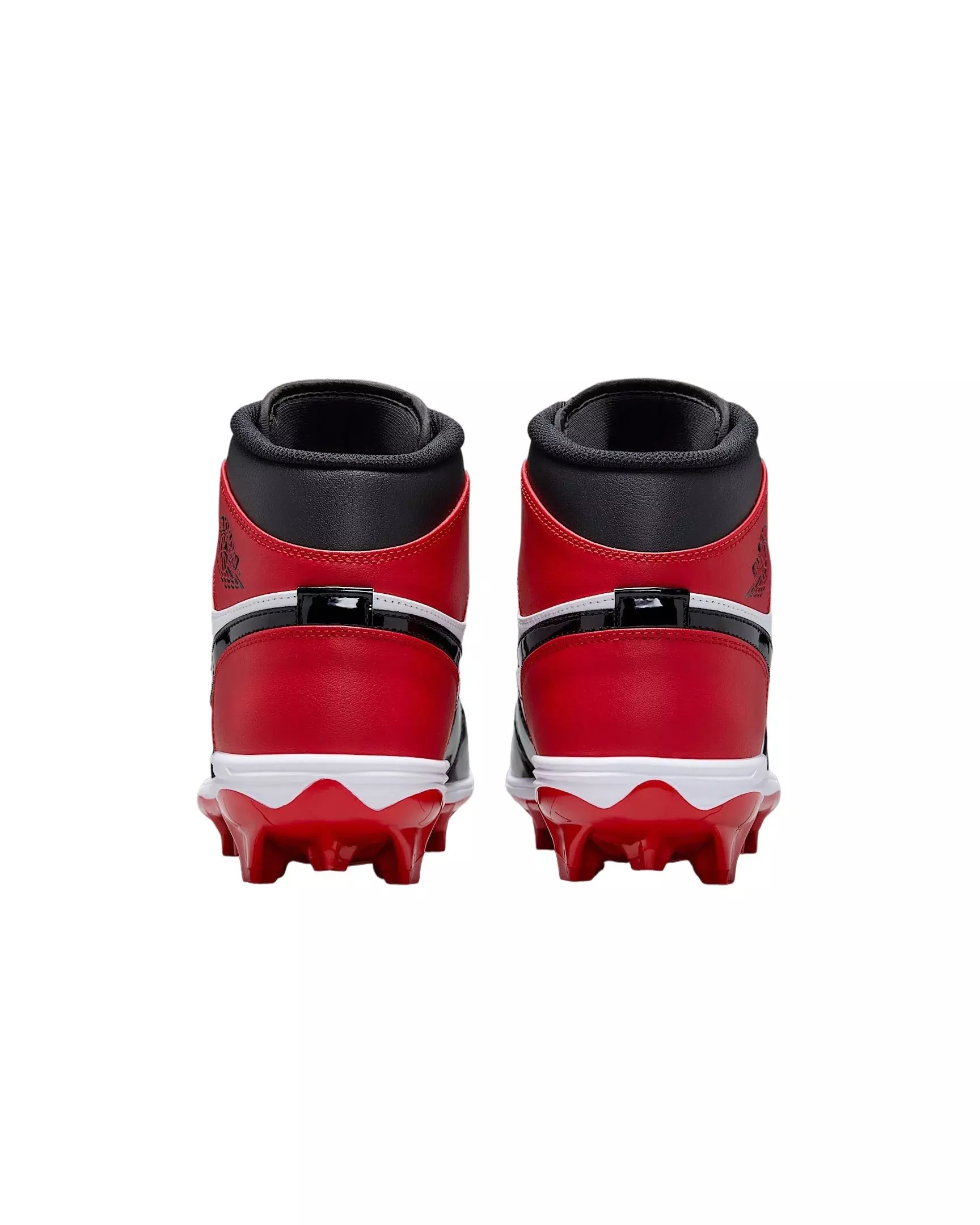 Jordan 1 Mid TD "Gym Red/White/Black" Men's Football Cleat - RED/WHITE/BLACK