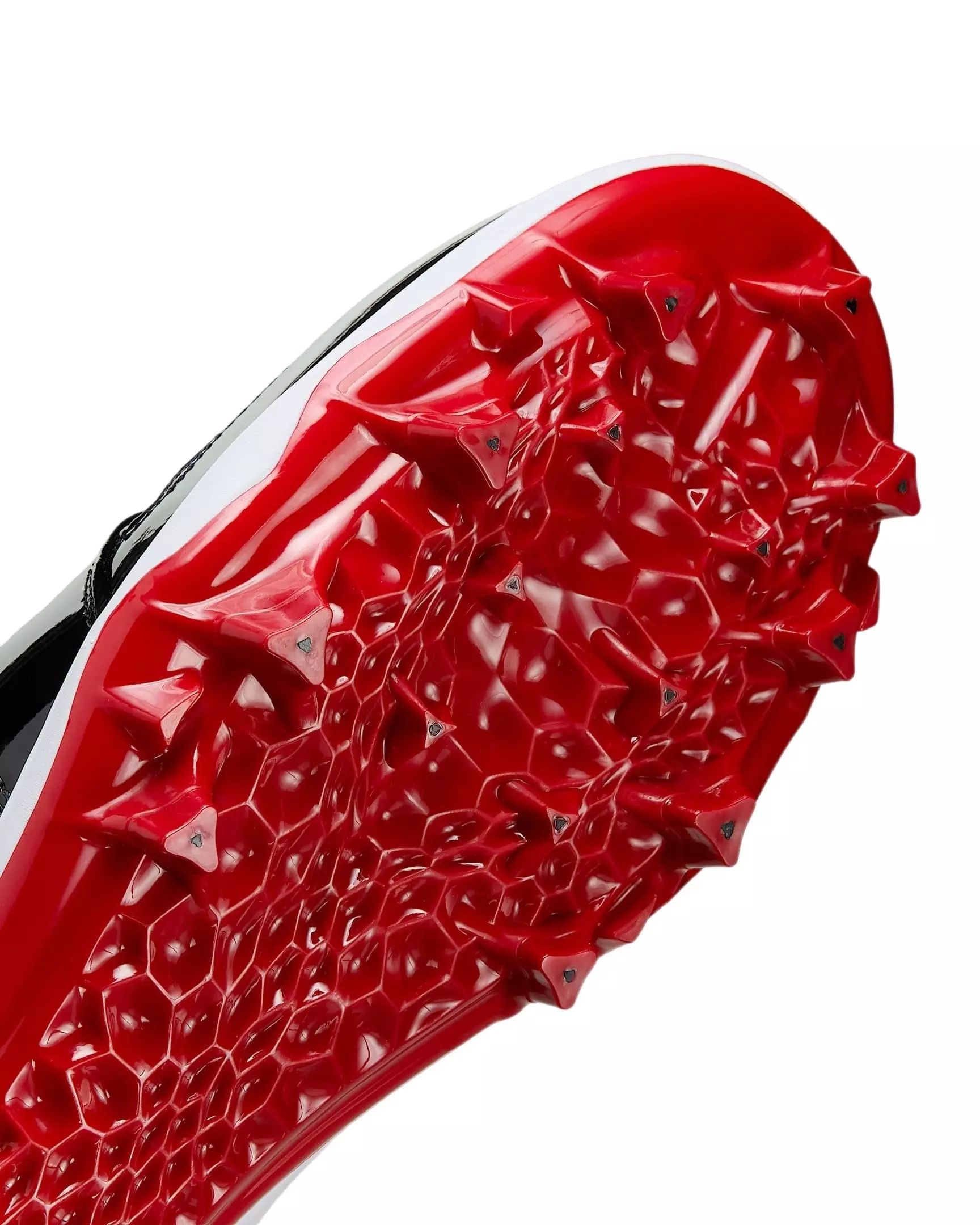 Jordan 1 Mid TD "Gym Red/White/Black" Men's Football Cleat - RED/WHITE/BLACK