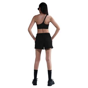 Nike Women's Sportswear Club Fleece Mid-Rise 4" Graphic Shorts -Black