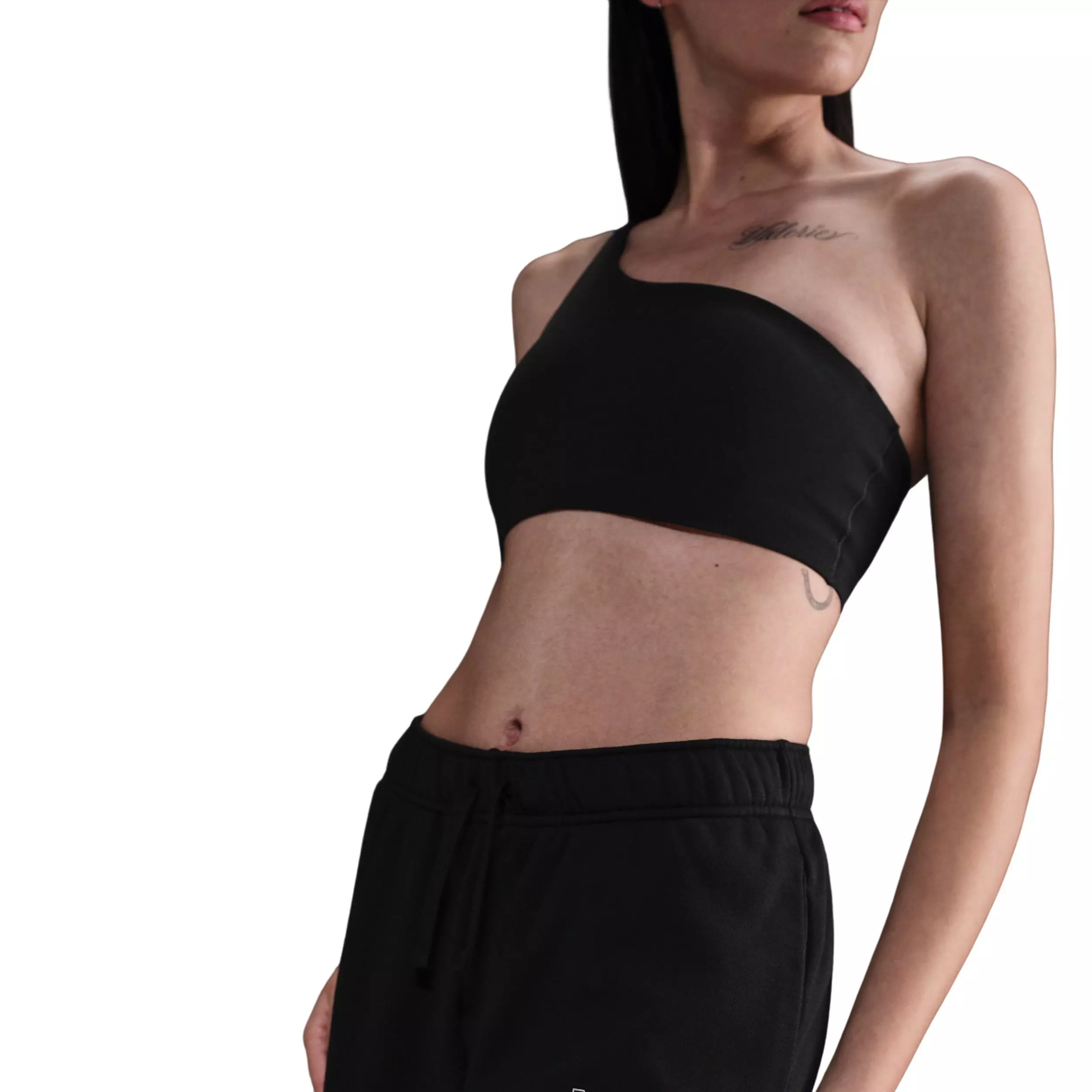 Nike Women's Sportswear Club Fleece Mid-Rise 4" Graphic Shorts -Black - BLACK