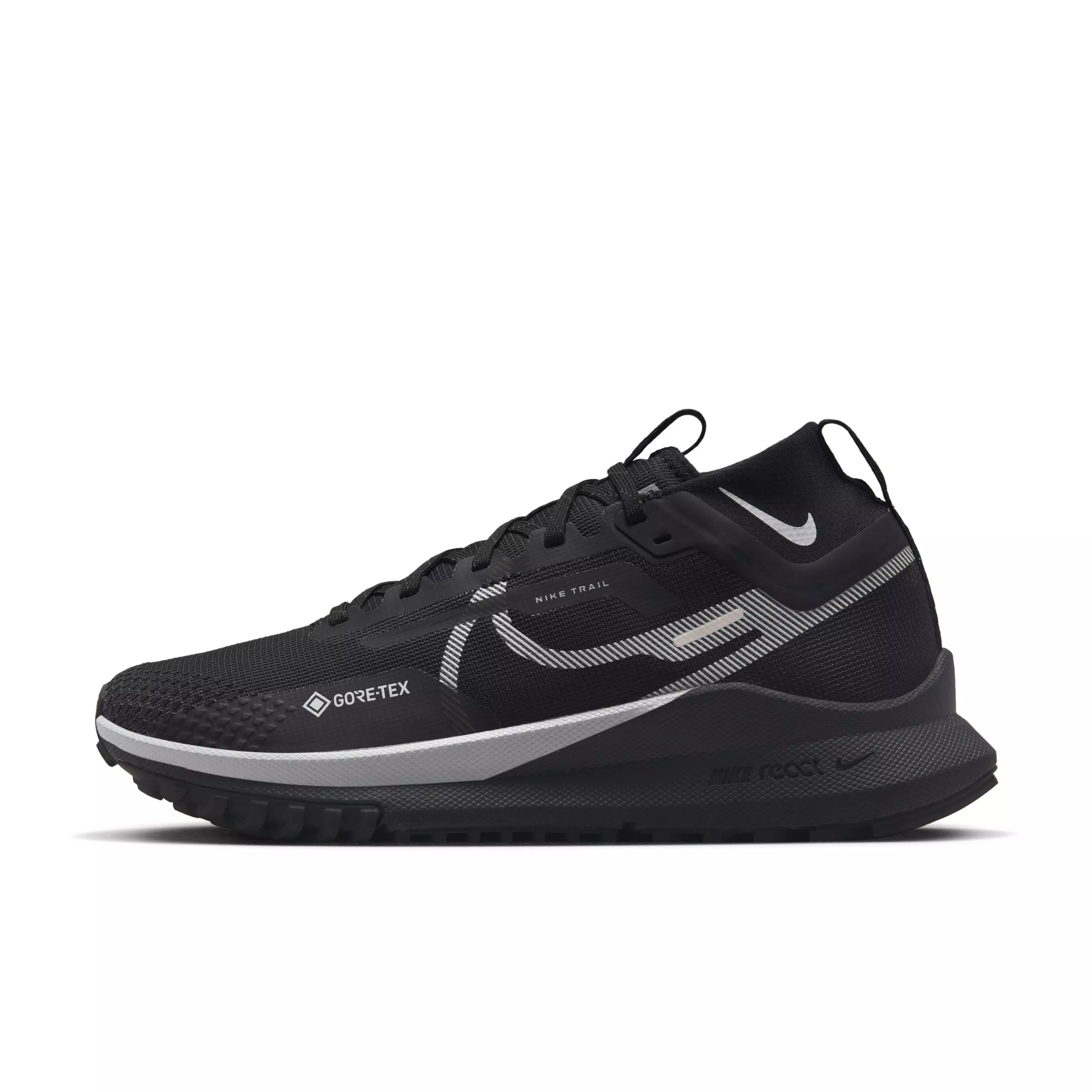 Nike Pegasus Trail 4 GORE-TEX "Black/Wolf Grey/Reflect Silver" Women's Trail Running Shoe - BLACK/GREY/SILVER