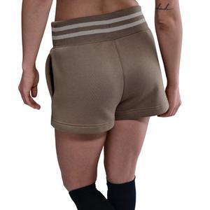 Nike Women's Sportswear Phoenix Fleece High-Waisted Loose Graphic Shorts -Brown