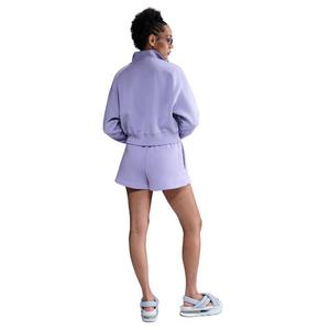 Nike Women's Sportswear Phoenix Fleece High-Waisted Loose Graphic Shorts -Lilac