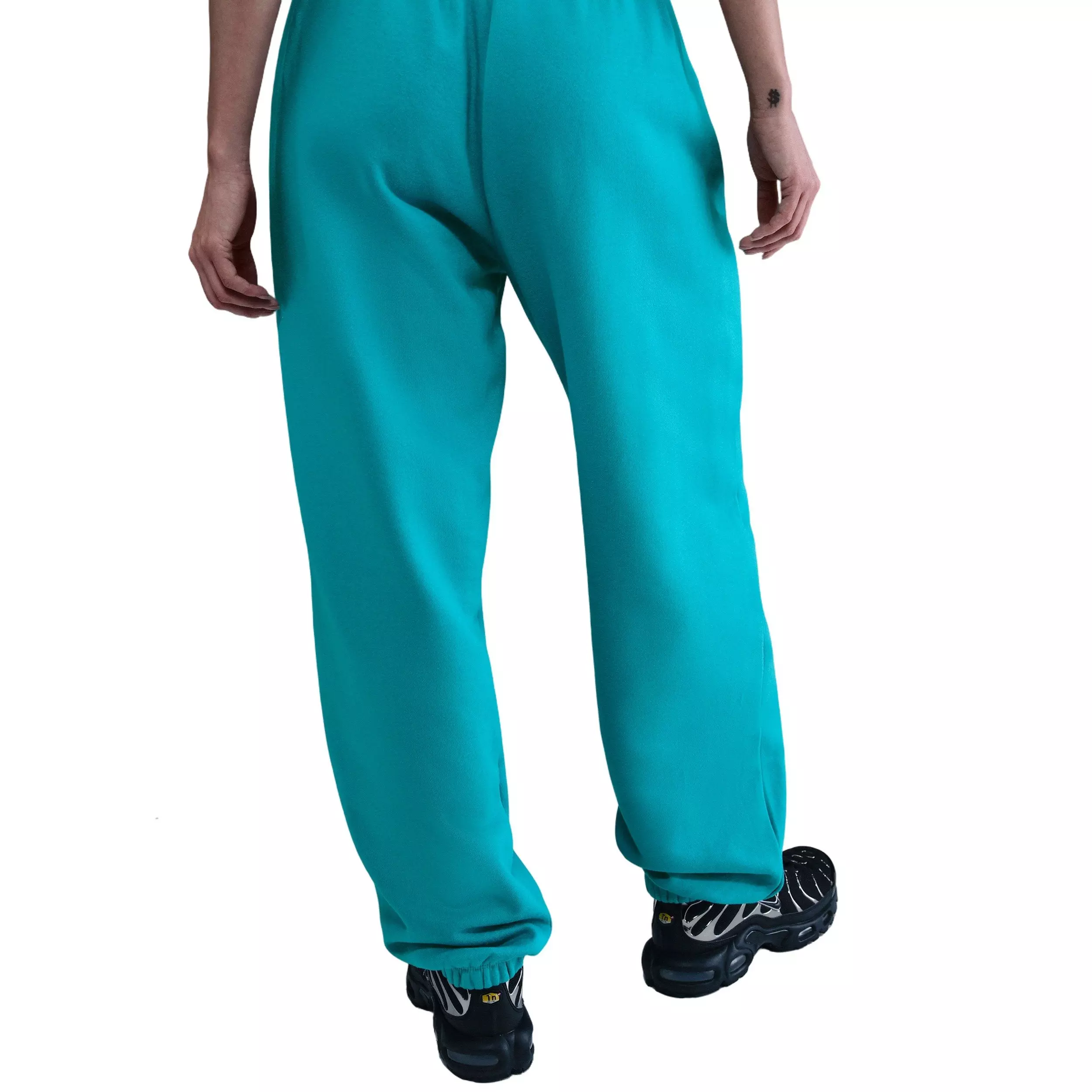 Nike Women's Sportswear Club Fleece Mid-Rise Oversized Sweatpants -Turquoise - TURQUOISE