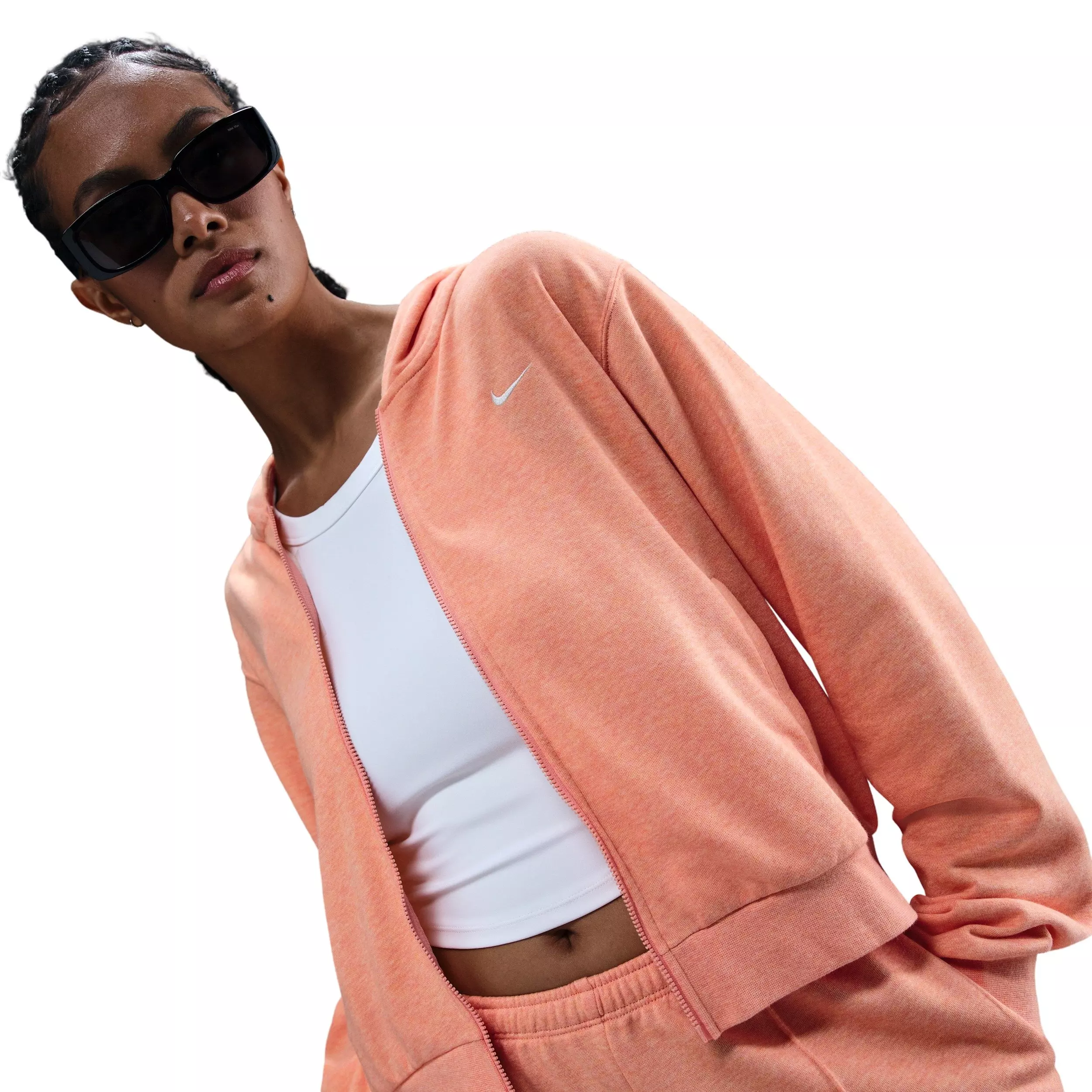 Nike Women's Sportswear Chill Terry Loose Full-Zip French Terry Jacket - Apricot - APRICOT