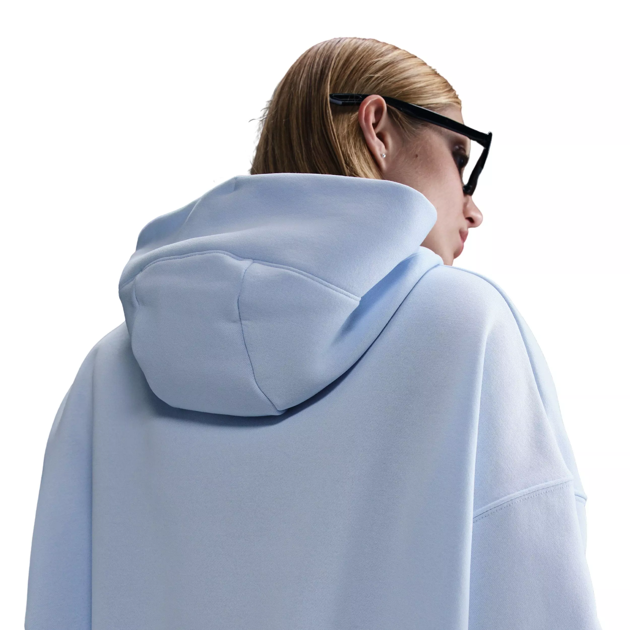 Nike Women's Sportswear Phoenix Fleece Over-Oversized Pullover Hoodie -Blue - BLUE