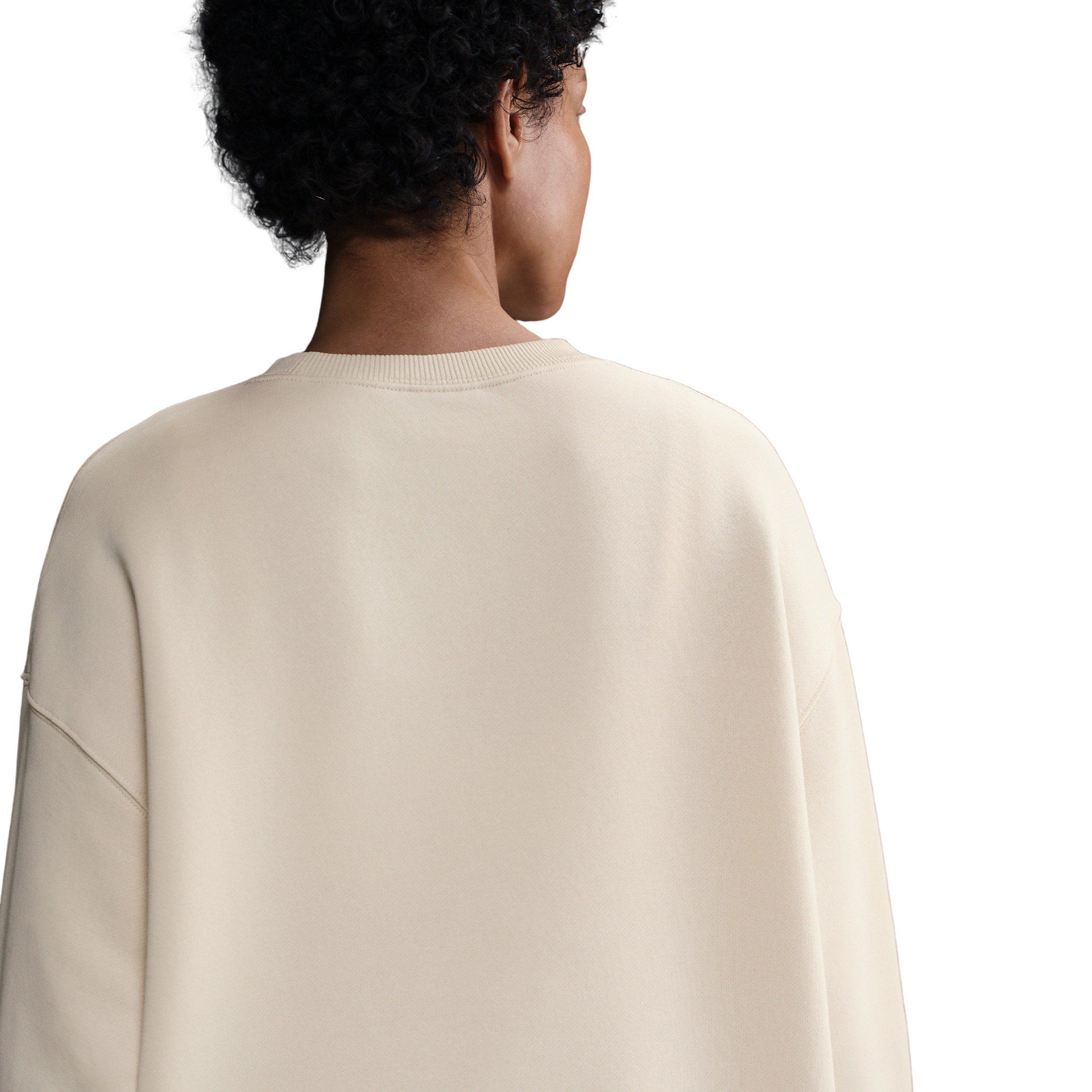 Nike Women's Sportswear Phoenix Fleece Oversized Crew-Neck Sweatshirt -Brown - BROWN Thumbnail View 2