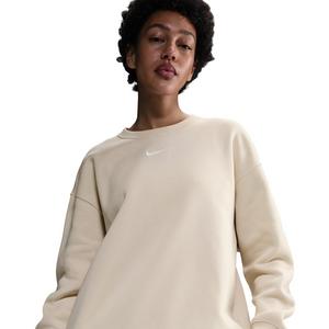 Nike Women's Sportswear Phoenix Fleece Oversized Crew-Neck Sweatshirt -Brown