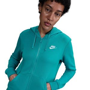Nike Women's Sportswear Club Fleece Full-Zip Jacket -Turquoise