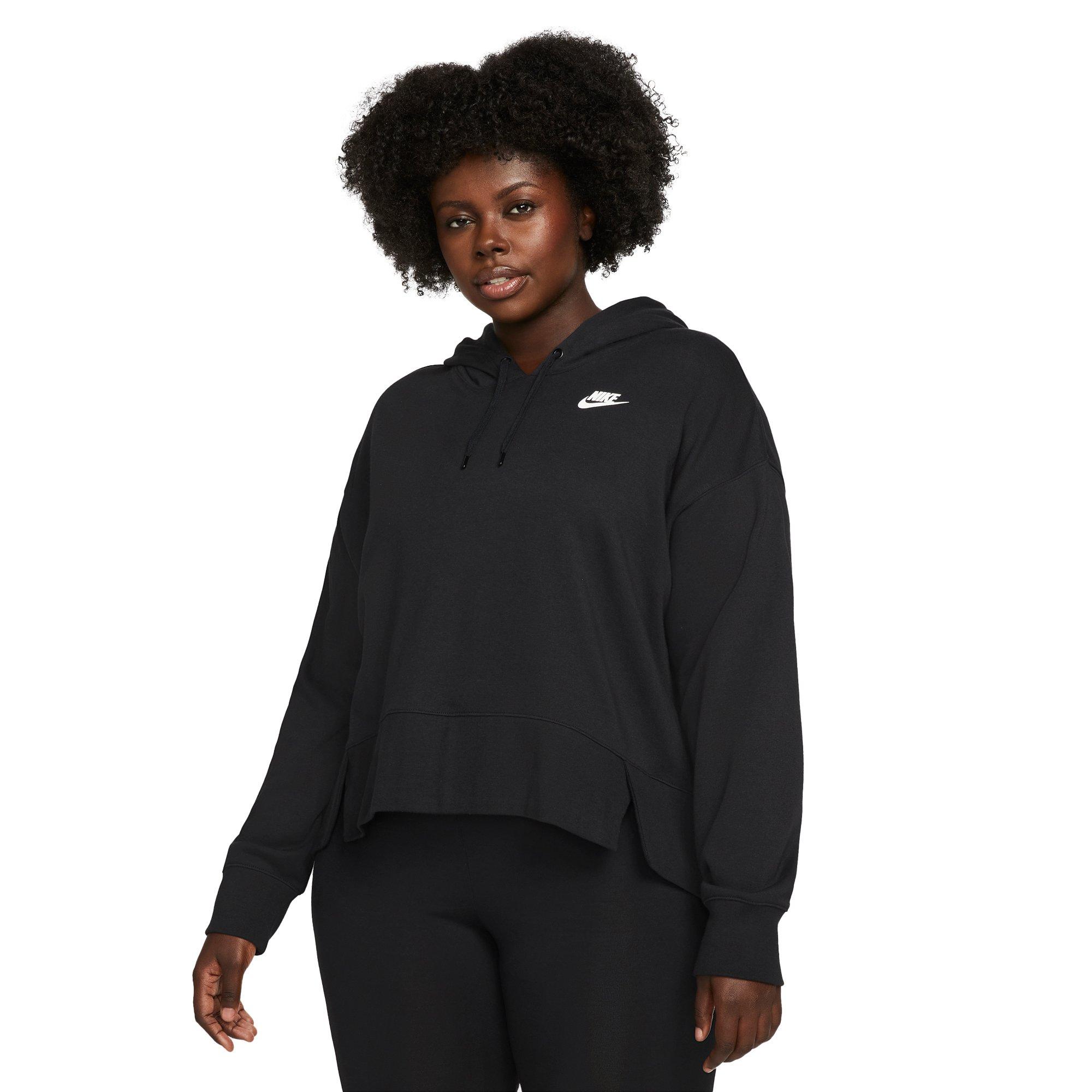 Nike Women's Sportswear Club Fleece Hoodie - BLACK Thumbnail View 1