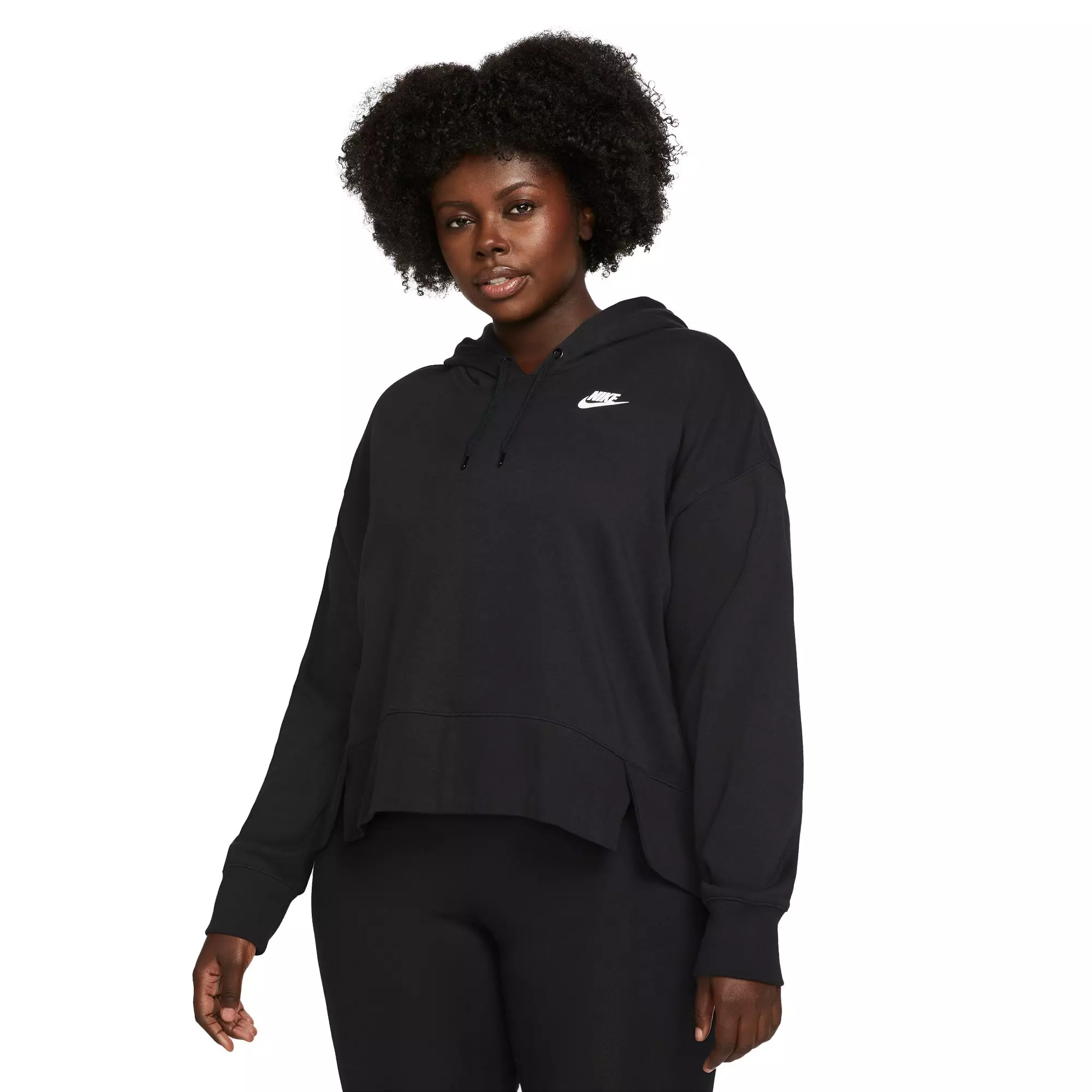 Nike Women's Sportswear Club Fleece Hoodie - BLACK