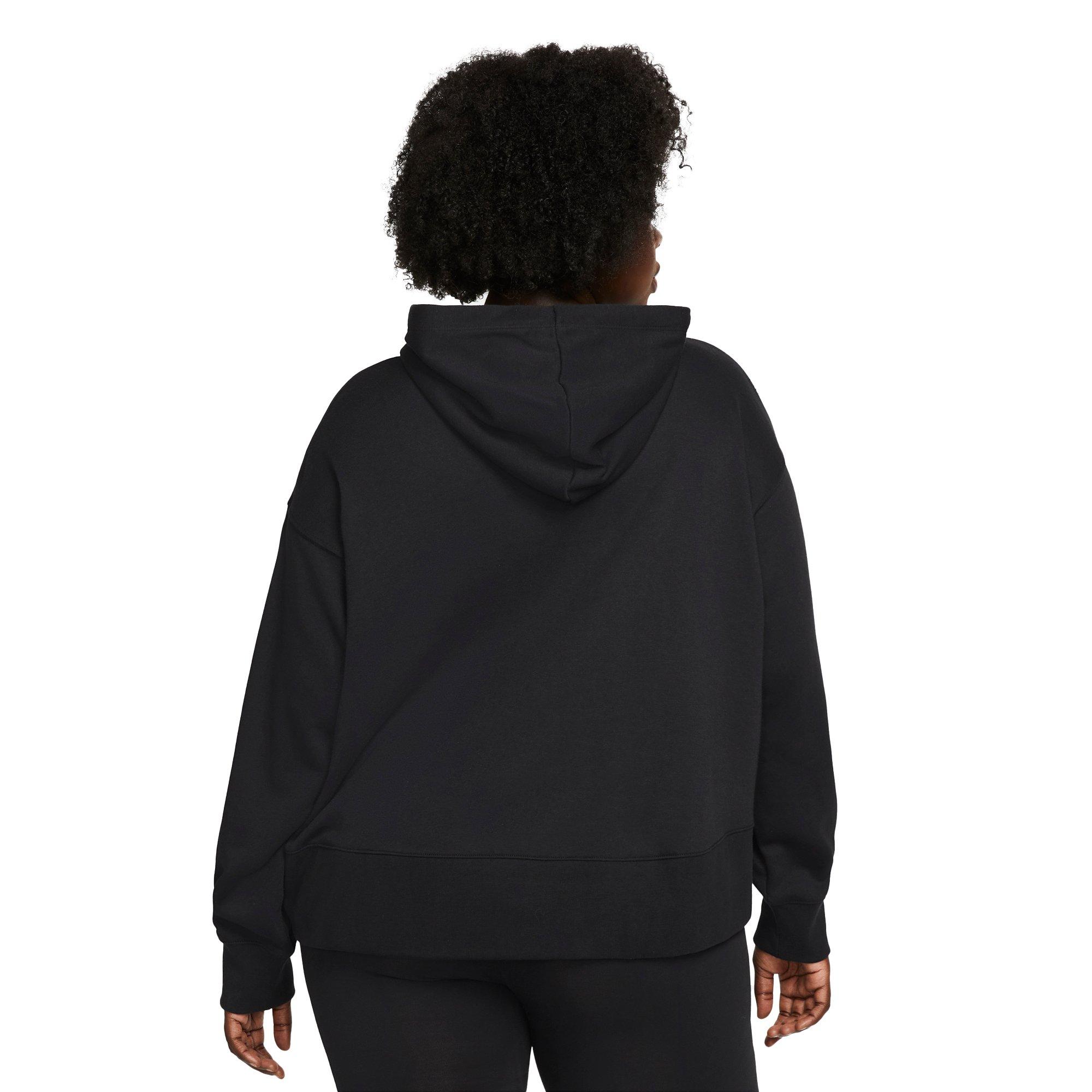 Nike Women's Sportswear Club Fleece Hoodie - BLACK Thumbnail View 2