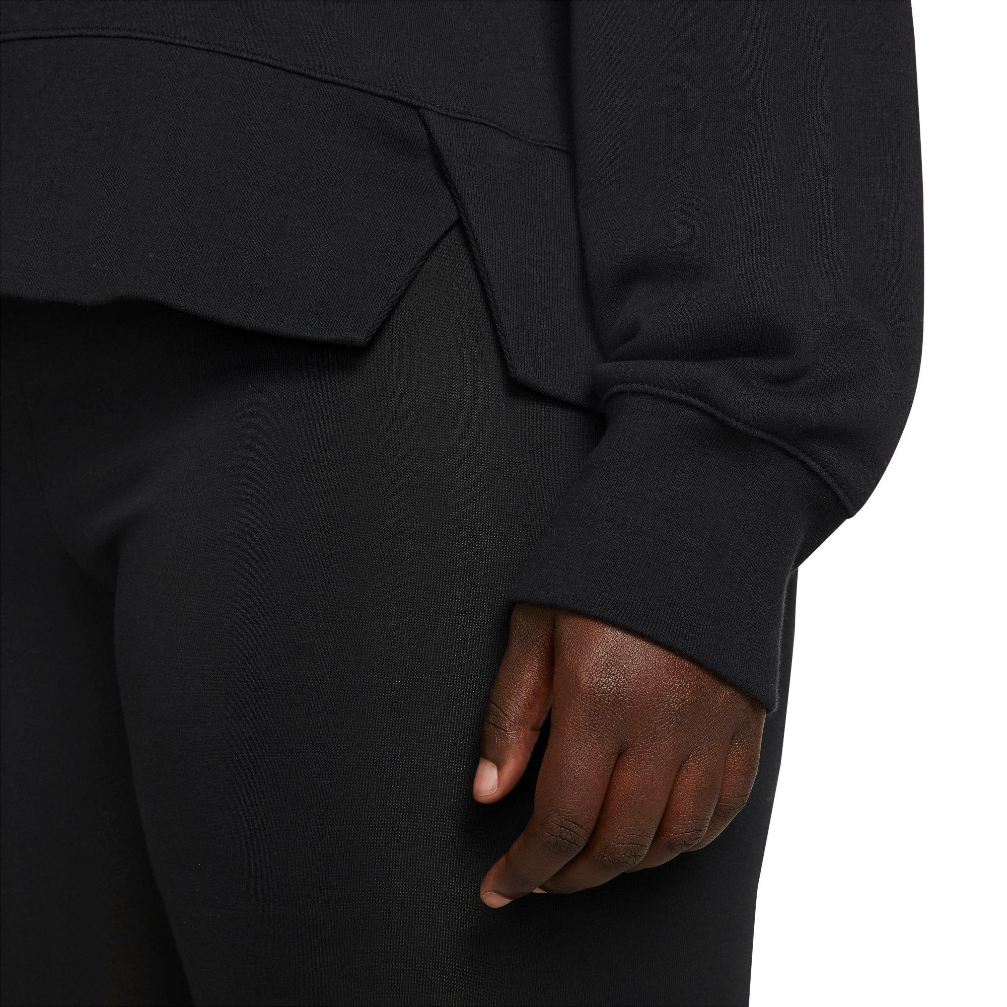 Nike Women's Sportswear Club Fleece Hoodie - BLACK Thumbnail View 4