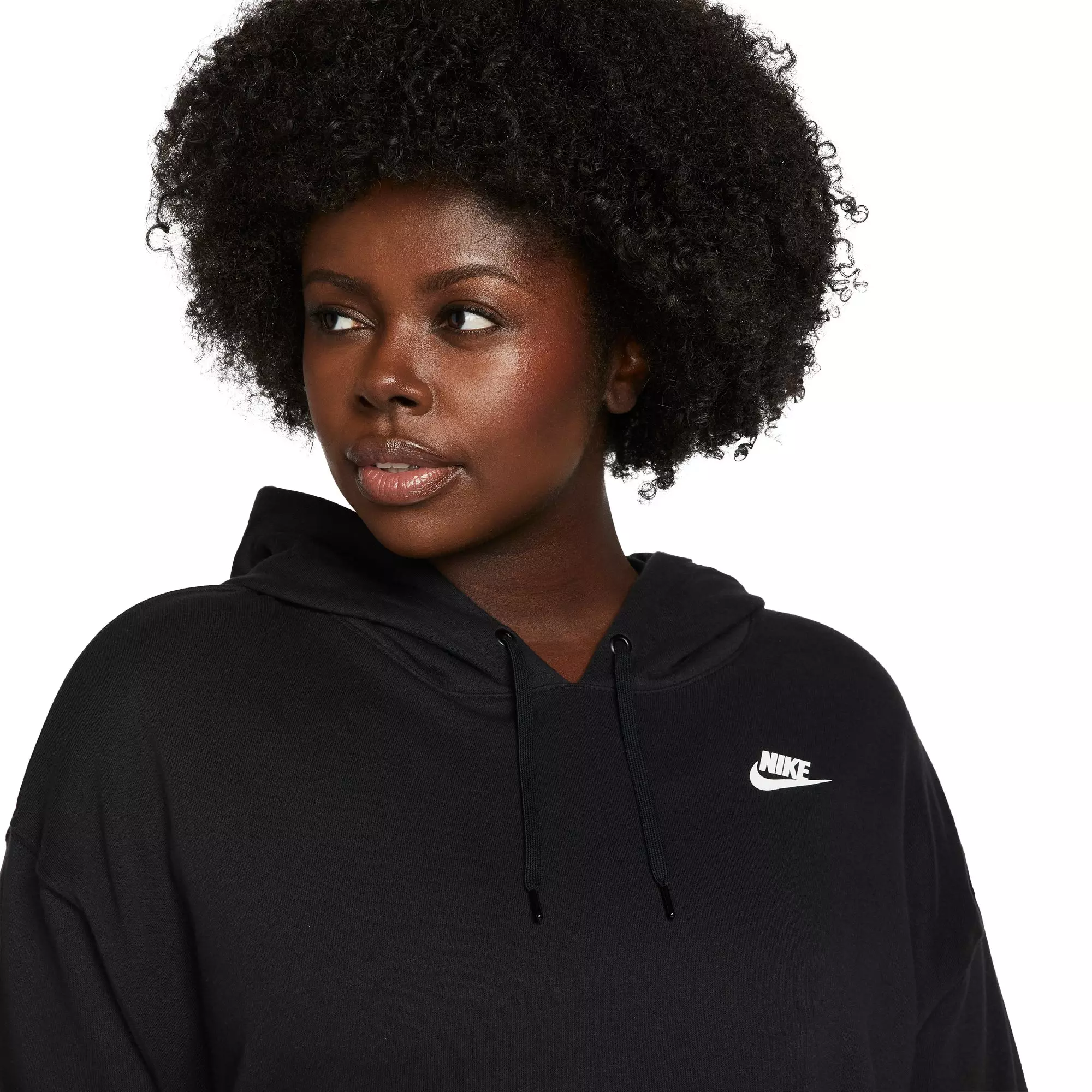 Nike Women's Sportswear Club Fleece Hoodie - BLACK