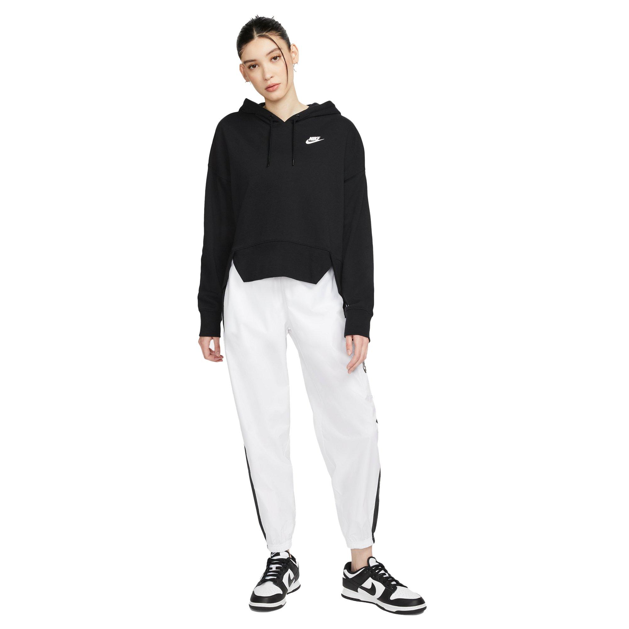 Nike Women's Sportswear Club Fleece Hoodie - BLACK Thumbnail View 9