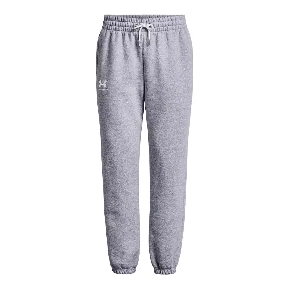 Under Armour Women's Essential Fleece Joggers - GREY/WHITE