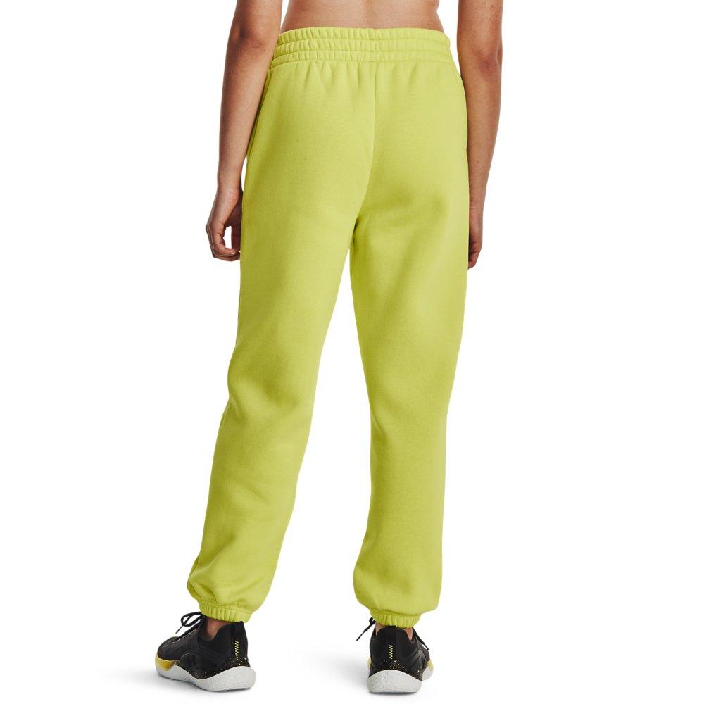 Under Armour Women's Essential Fleece Joggers - YELLOW Thumbnail View 2