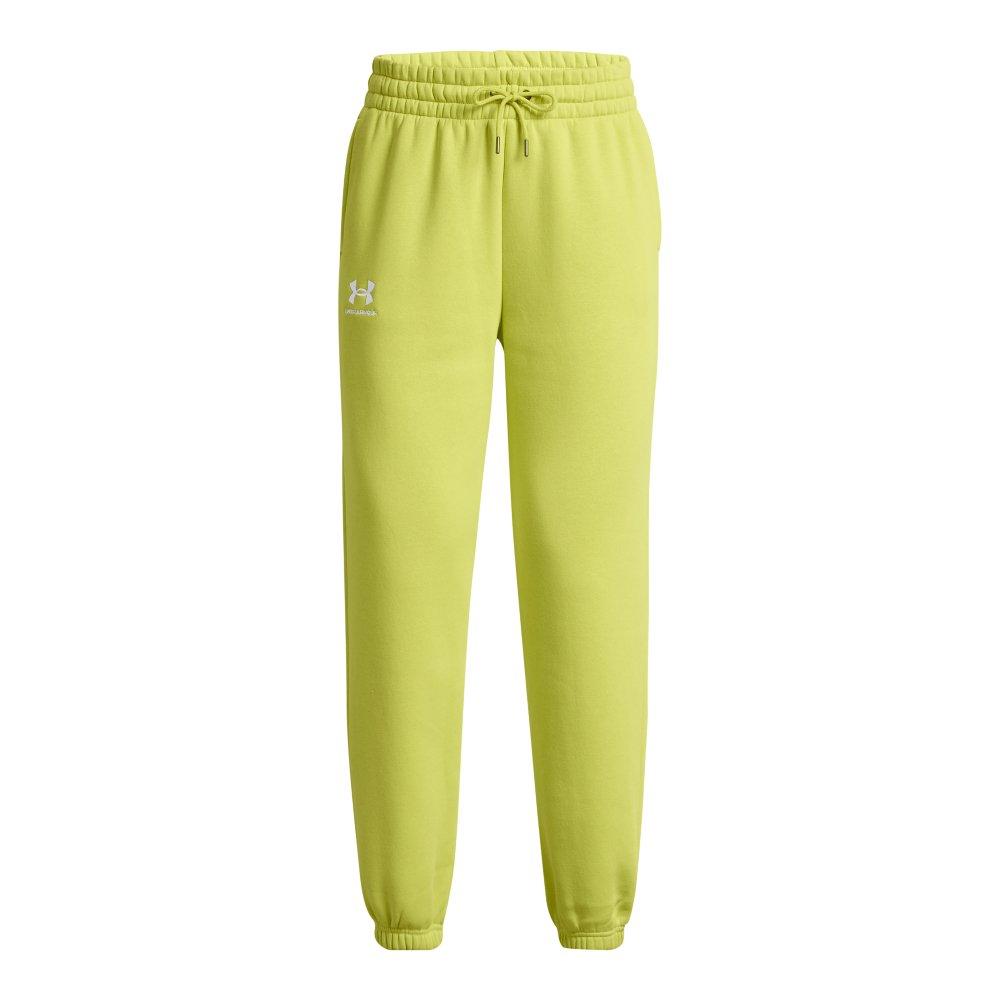 Under Armour Women's Essential Fleece Joggers - YELLOW Thumbnail View 4