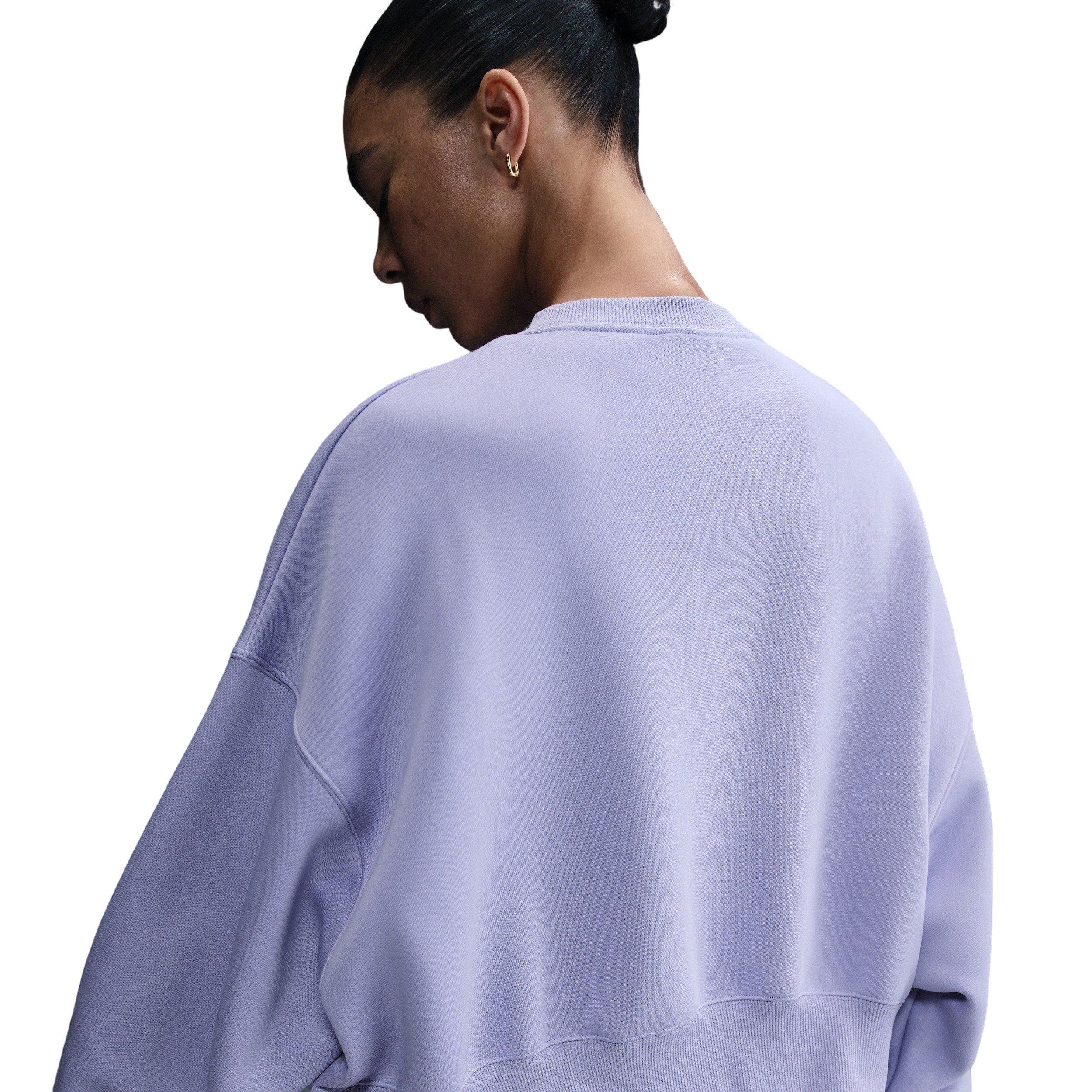 Nike Women's Sportswear Phoenix Fleece Over-Oversized Crew-Neck Sweatshirt -Lilac - LILAC Thumbnail View 2