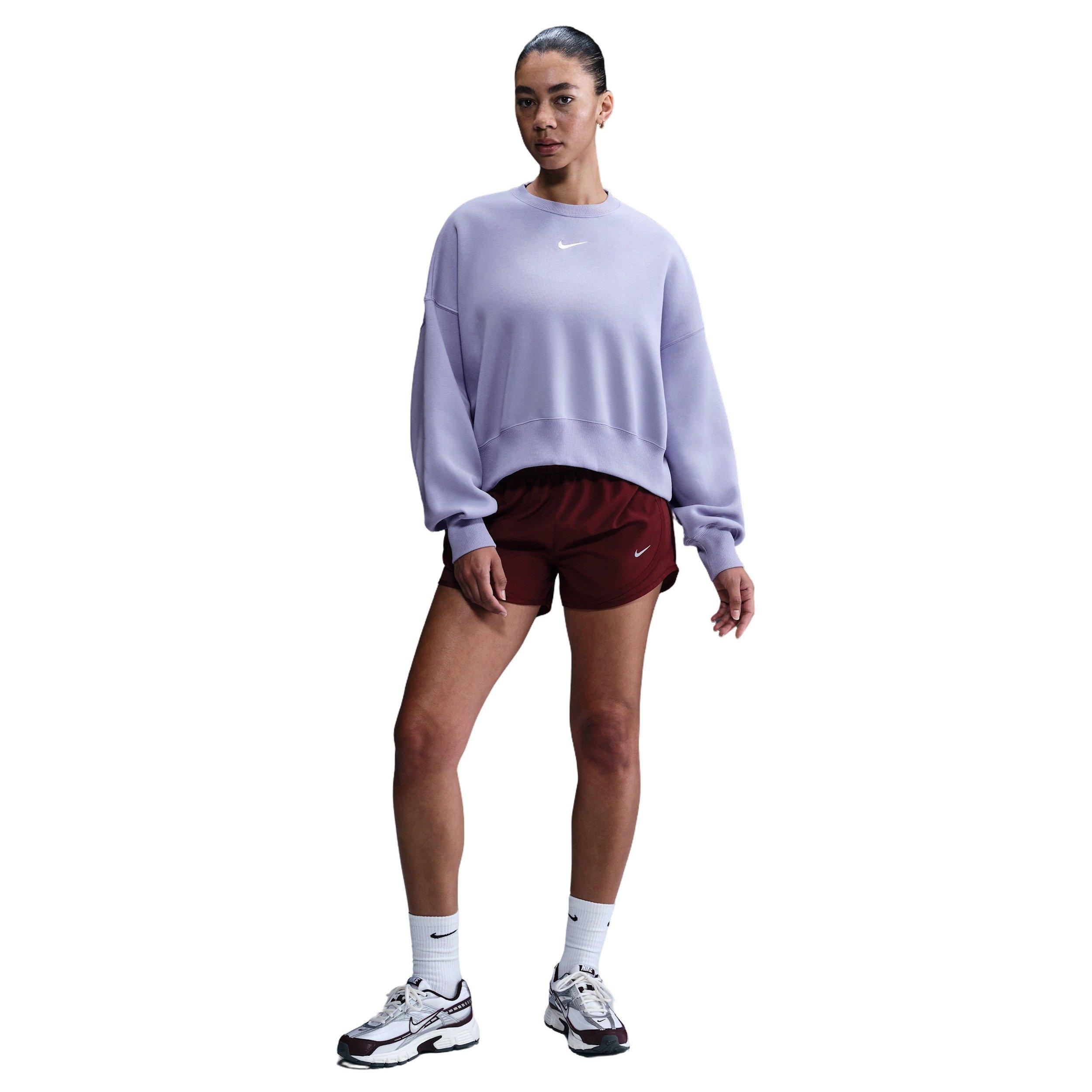 Nike Women's Sportswear Phoenix Fleece Over-Oversized Crew-Neck Sweatshirt -Lilac - LILAC Thumbnail View 4