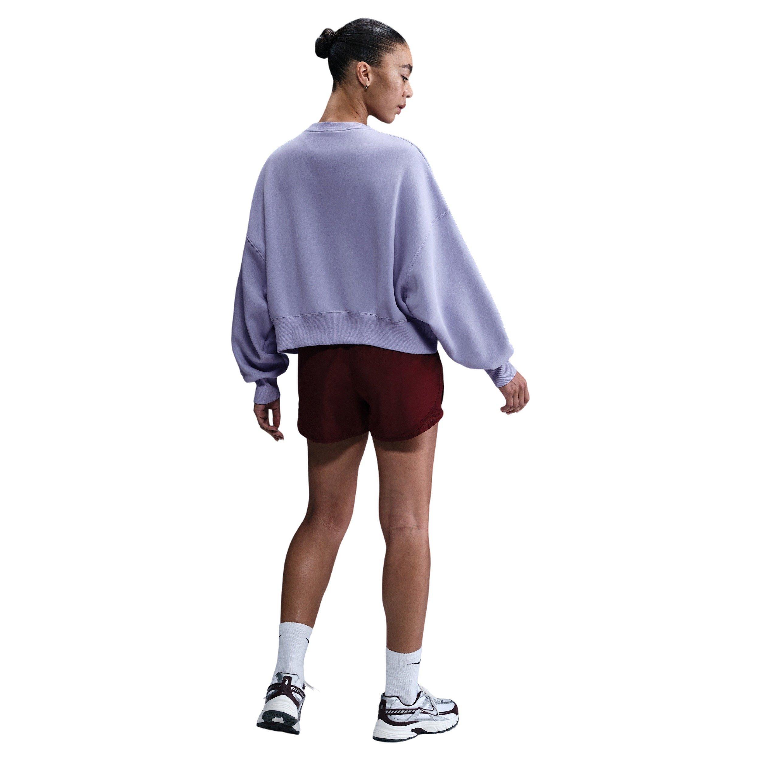 Nike Women's Sportswear Phoenix Fleece Over-Oversized Crew-Neck Sweatshirt -Lilac - LILAC Thumbnail View 5