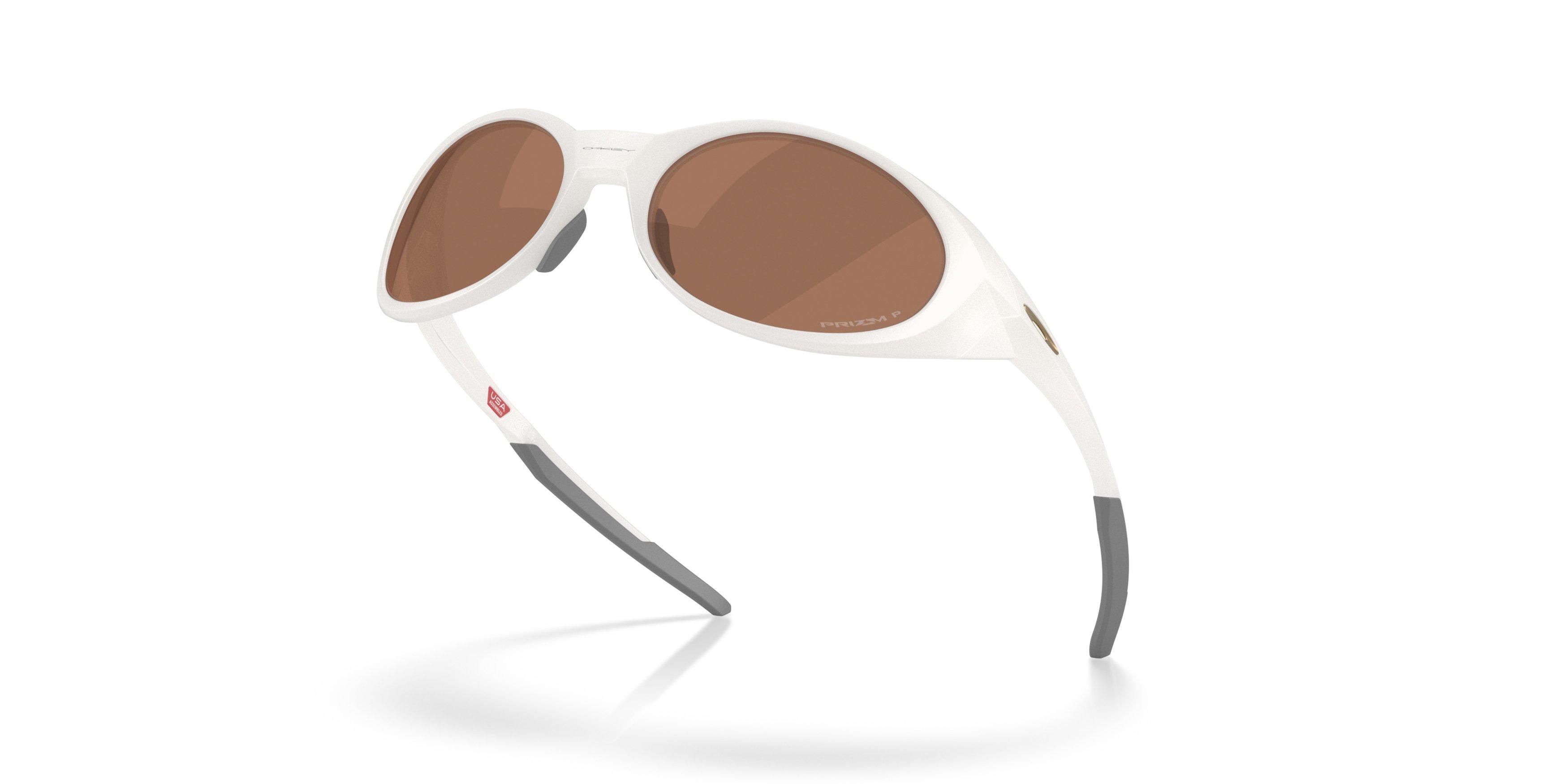 Oakley Eye Jacket Redux Prizm Tungsten Polarized Sunglasses - Matte Transparent Mist - WHITE/BROWN Thumbnail View 4