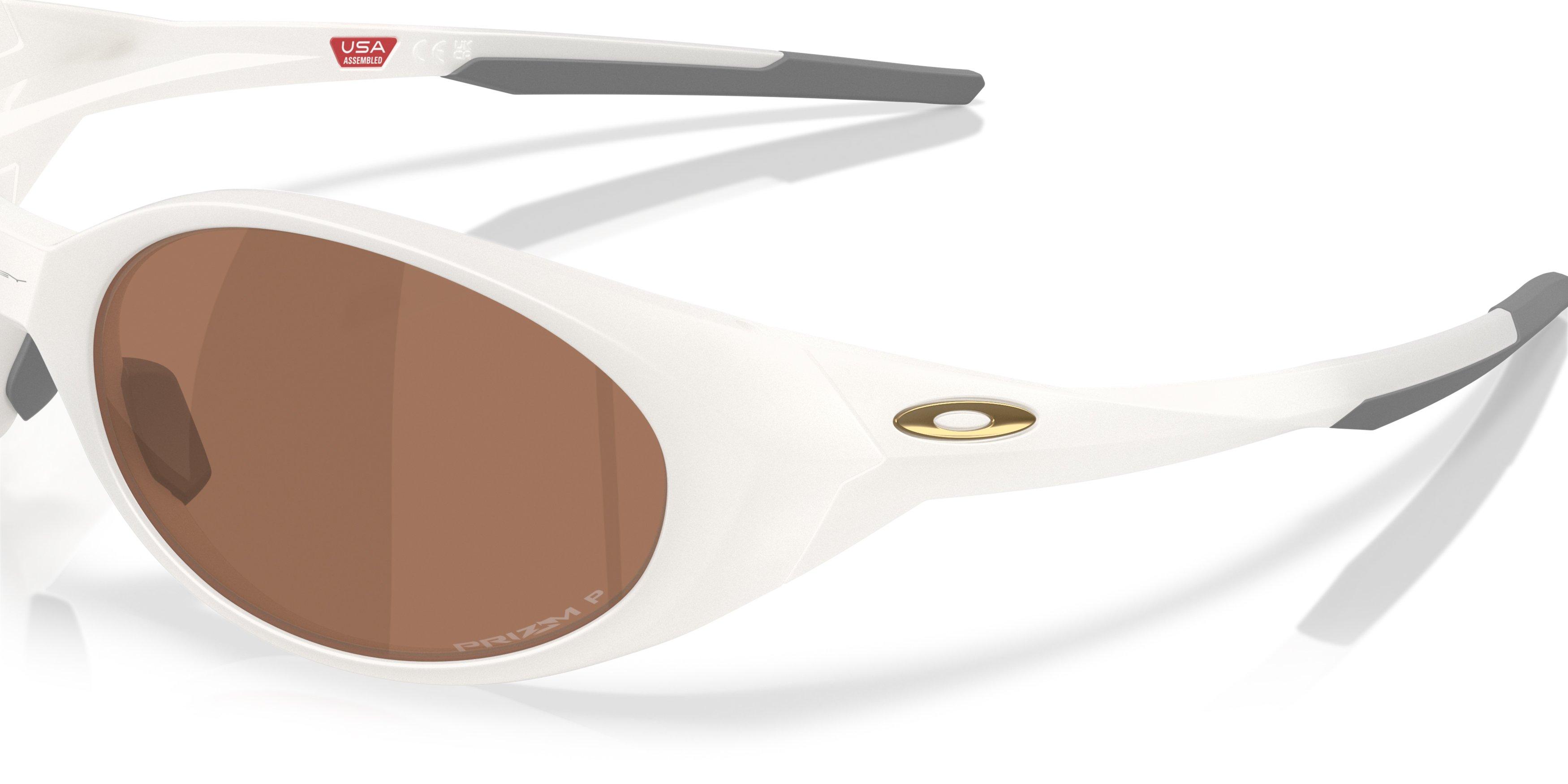 Oakley Eye Jacket Redux Prizm Tungsten Polarized Sunglasses - Matte Transparent Mist - WHITE/BROWN Thumbnail View 5