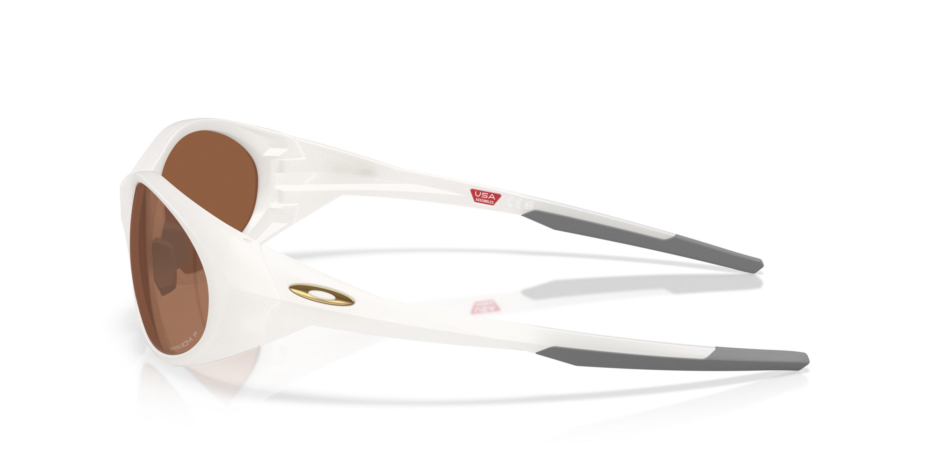 Oakley Eye Jacket Redux Prizm Tungsten Polarized Sunglasses - Matte Transparent Mist - WHITE/BROWN Thumbnail View 8