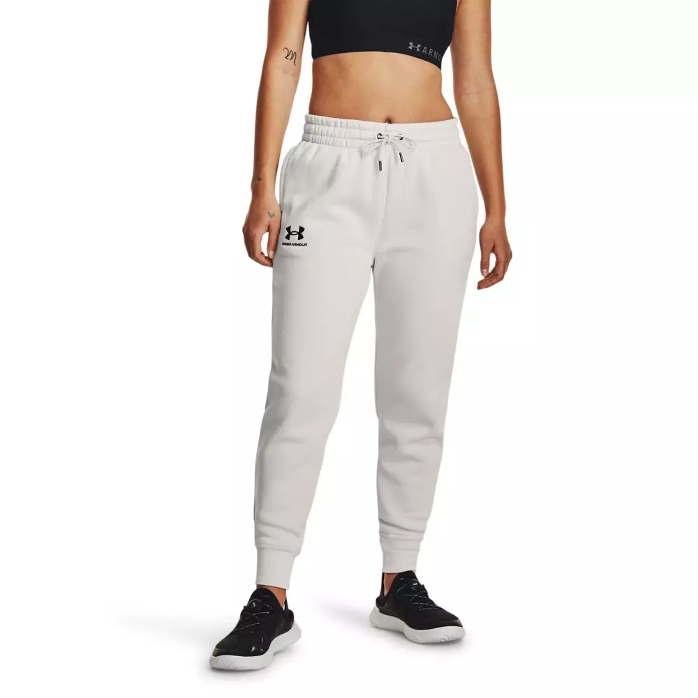 Under Armour Women's Essential Fleece Tapered Pants - LT GREY