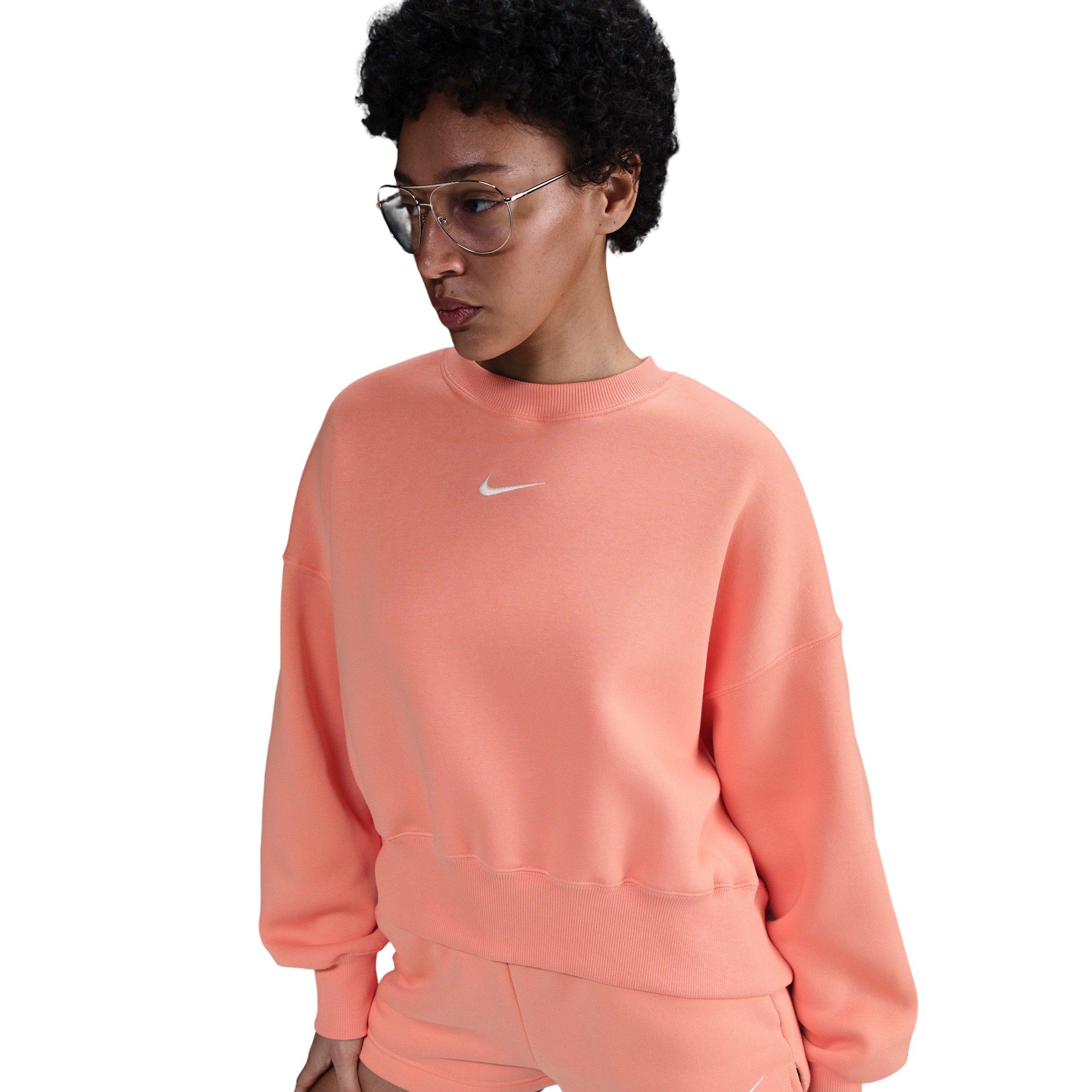 Nike Women's Sportswear Phoenix Fleece Over-Oversized Crew-Neck Sweatshirt -Apricot - APRICOT Thumbnail View 1