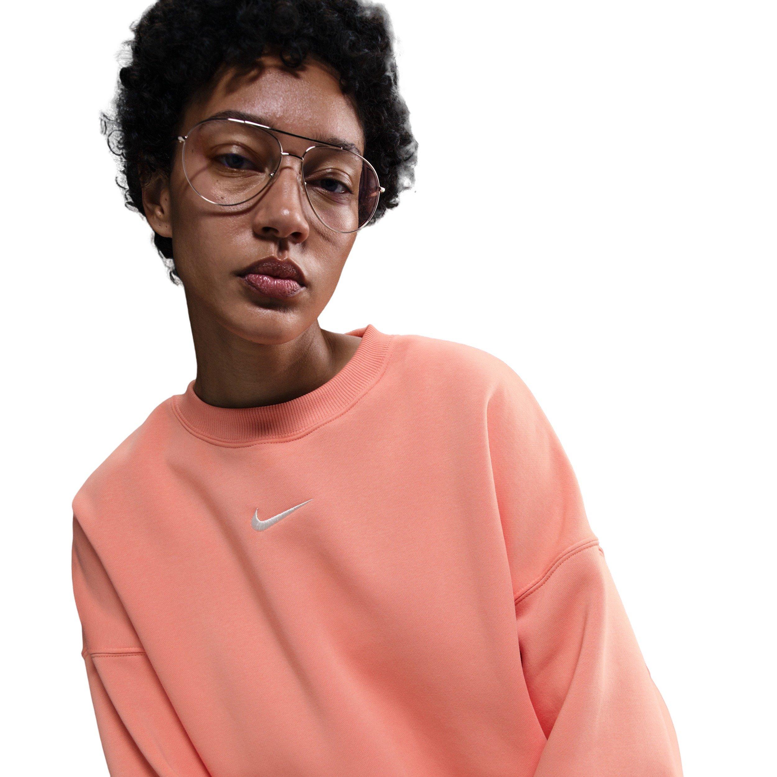 Nike Women's Sportswear Phoenix Fleece Over-Oversized Crew-Neck Sweatshirt - Apricot - APRICOT Thumbnail View 3