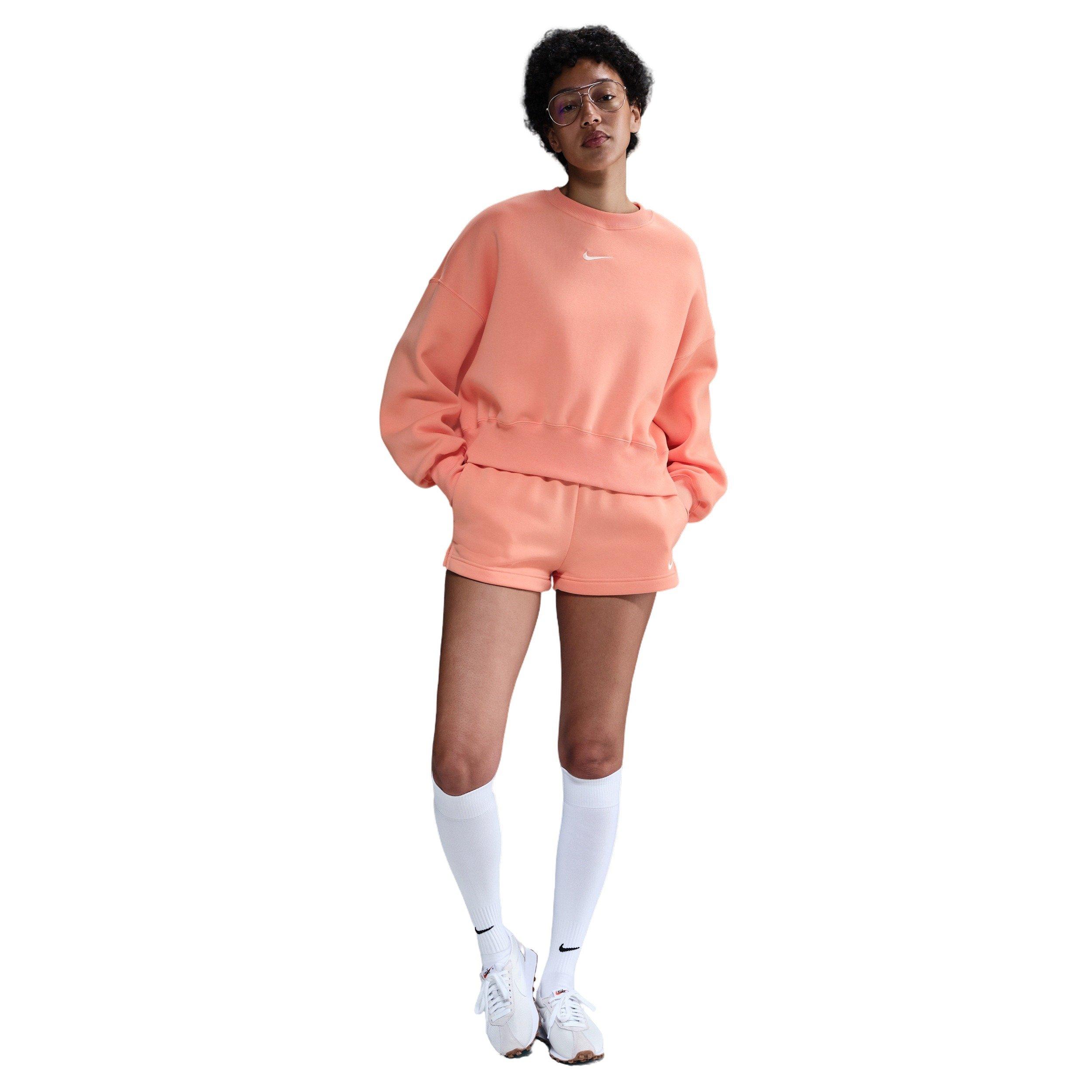 Nike Women's Sportswear Phoenix Fleece Over-Oversized Crew-Neck Sweatshirt - Apricot - APRICOT Thumbnail View 4