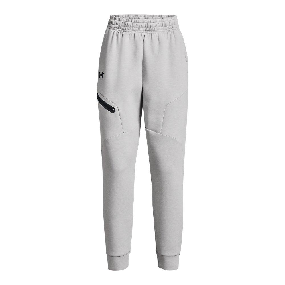 Under Armour Women's Unstoppable Fleece Jogger - GREY/BLACK Thumbnail View 7