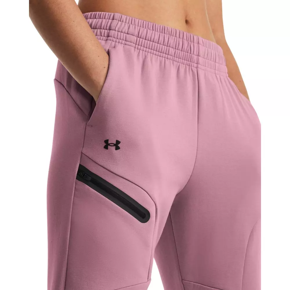 Under Armour Women's Unstoppable Fleece Jogger - PINK/BLACK