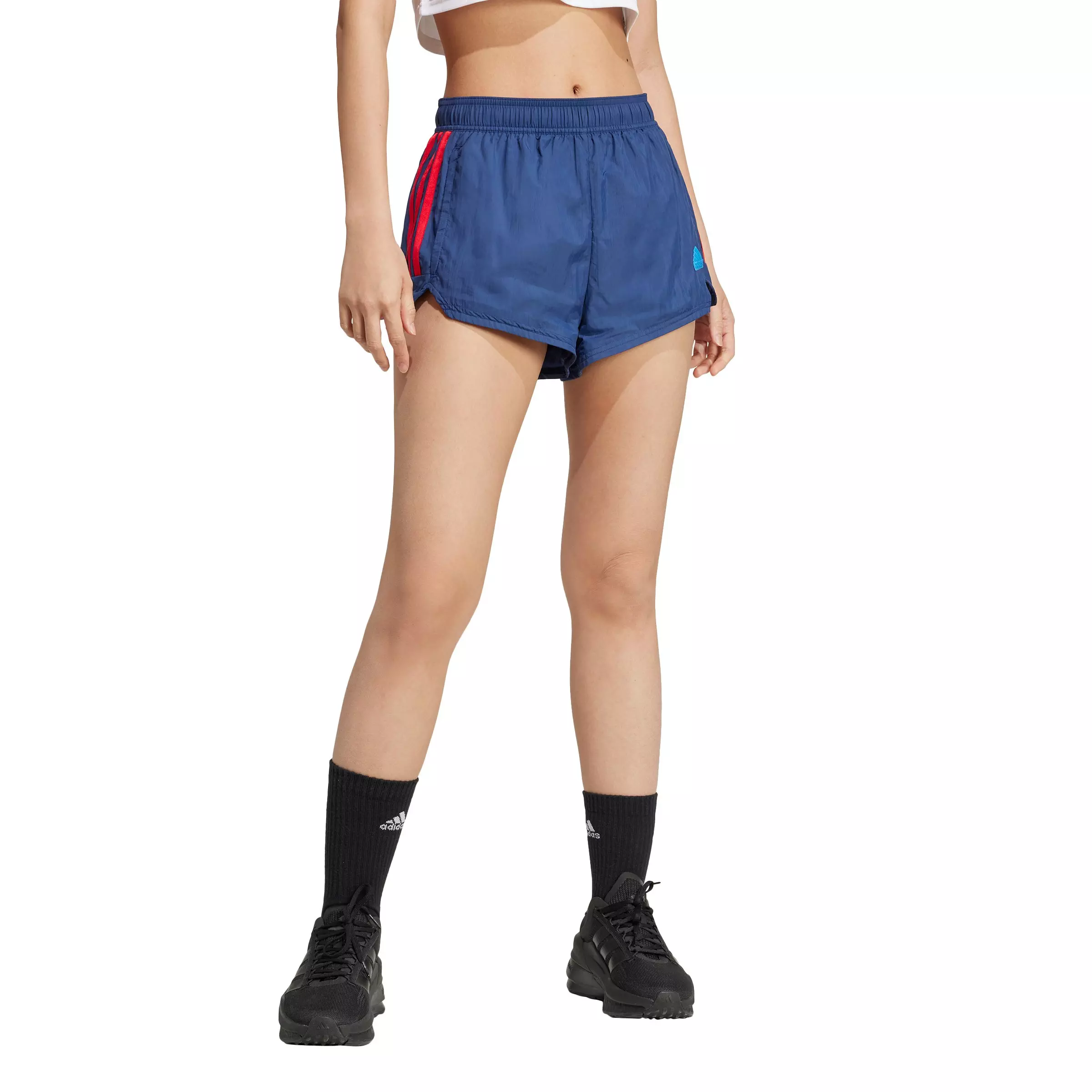 adidas Women's Tiro Cut 3-Stripes Summer Shorts - Blue - BLUE