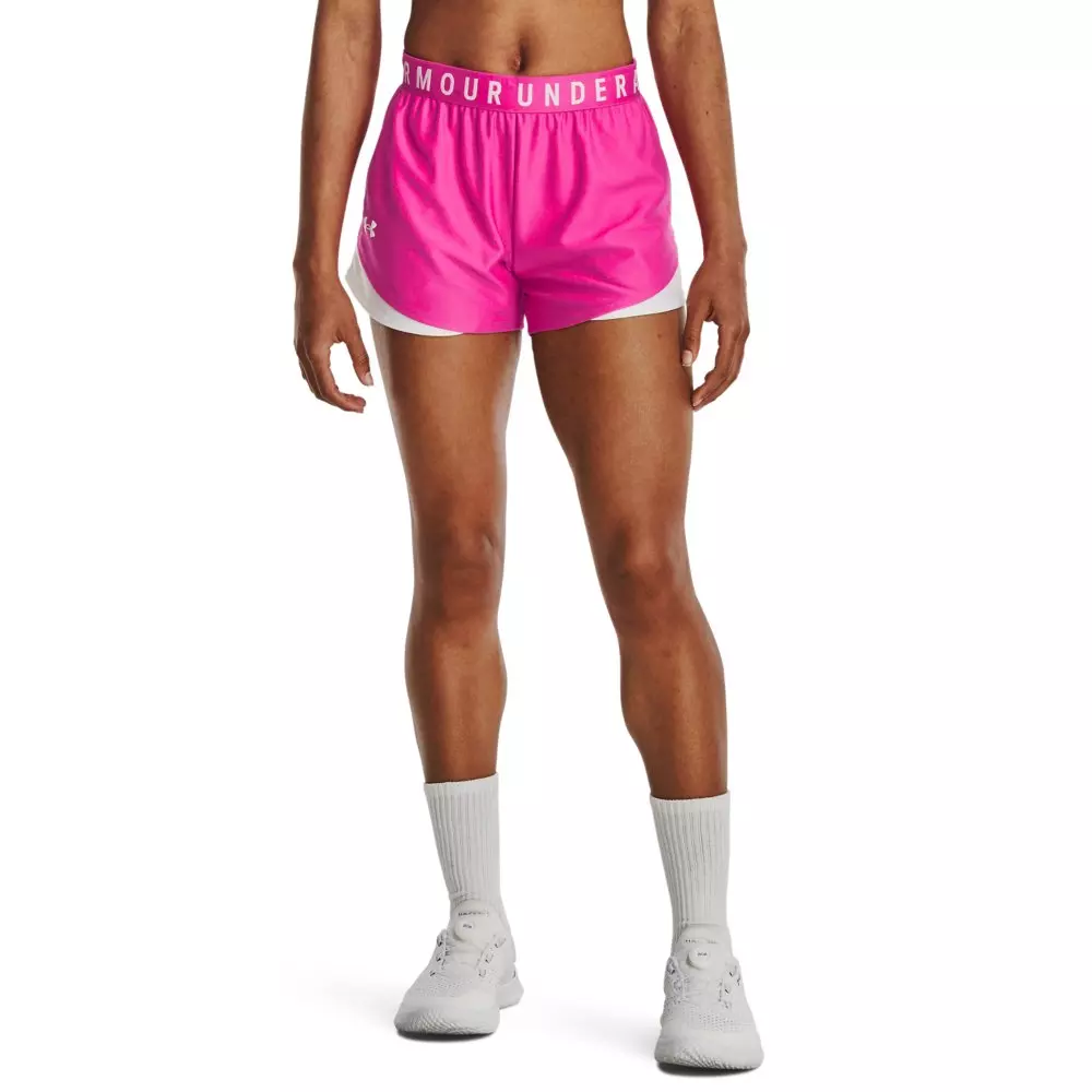 Under Armour Women's 3.0 Play Up Shorts - PINK/WHITE