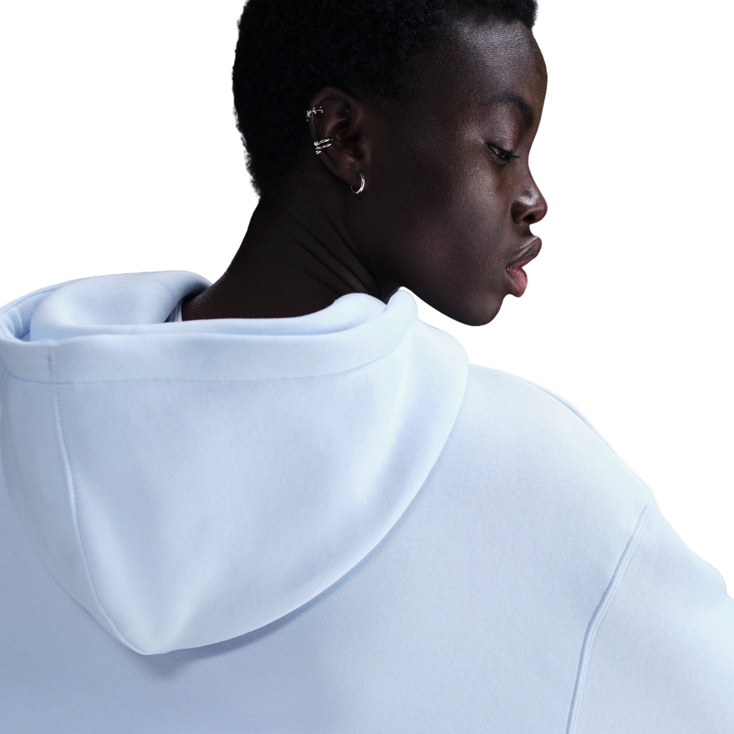 Nike Women's Sportswear Phoenix Fleece Loose Cropped Full-Zip Jacket -Blue - BLUE Thumbnail View 2