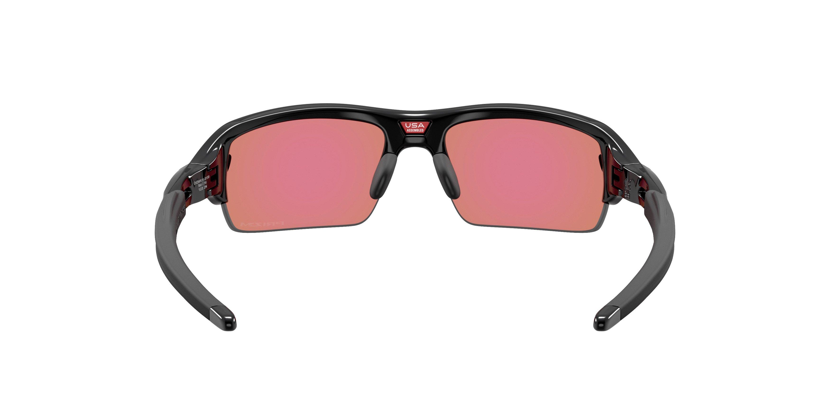 Oakley Flax 2.0 S Prizm Golf Sunglasses - Polished Black - BLACK/GREEN Thumbnail View 2