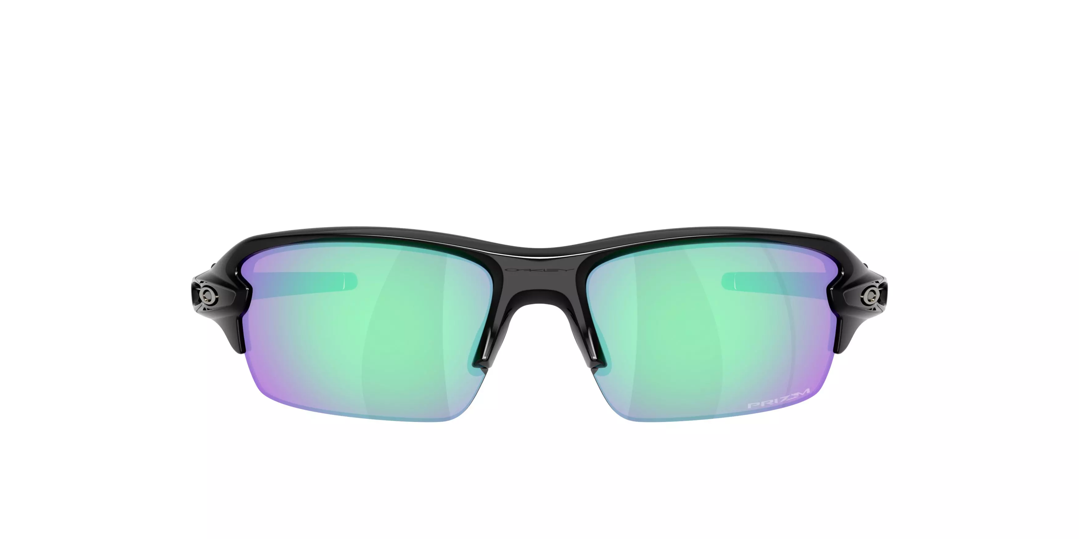 Oakley Flax 2.0 S Prizm Golf Sunglasses - Polished Black - BLACK/GREEN