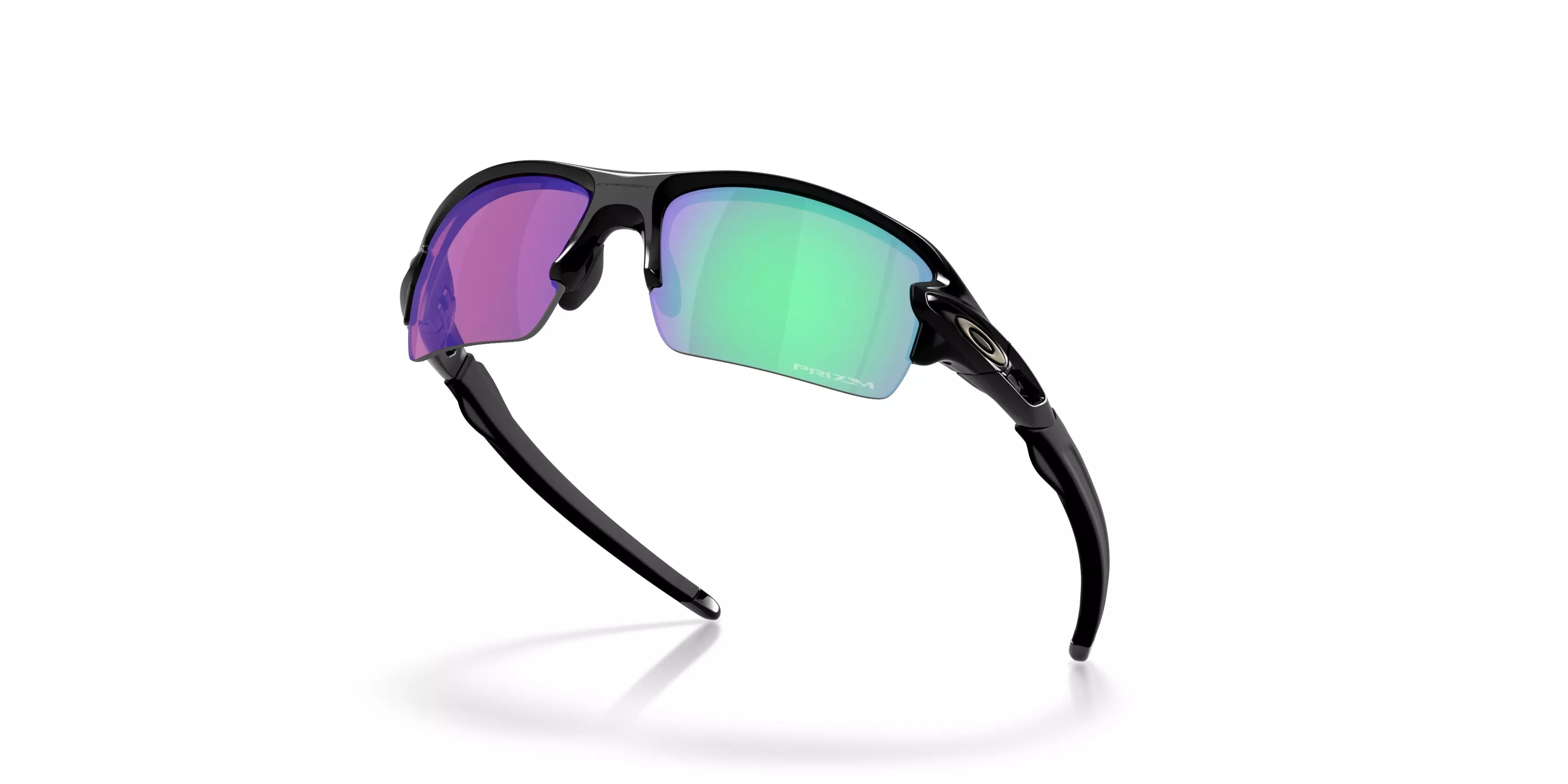 Oakley Flax 2.0 S Prizm Golf Sunglasses - Polished Black - BLACK/GREEN