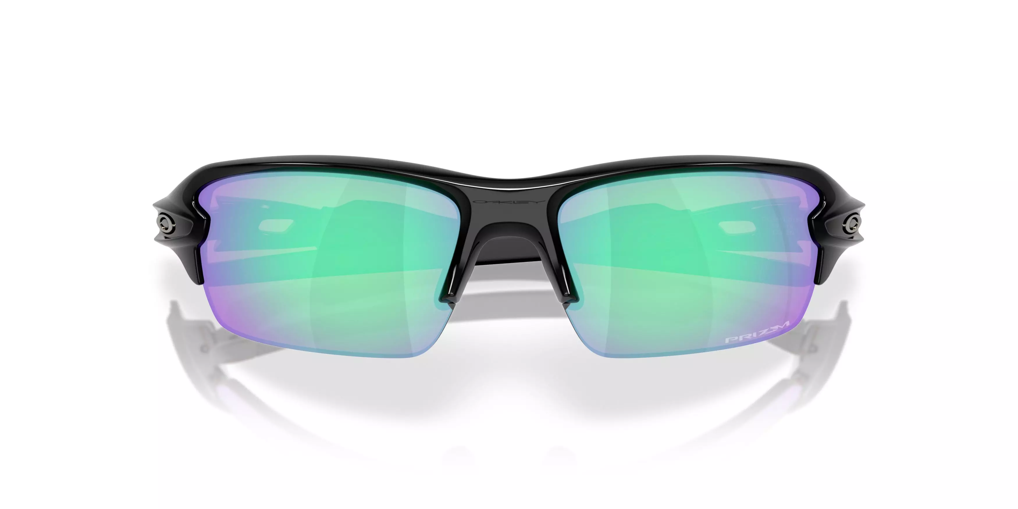 Oakley Flax 2.0 S Prizm Golf Sunglasses - Polished Black - BLACK/GREEN