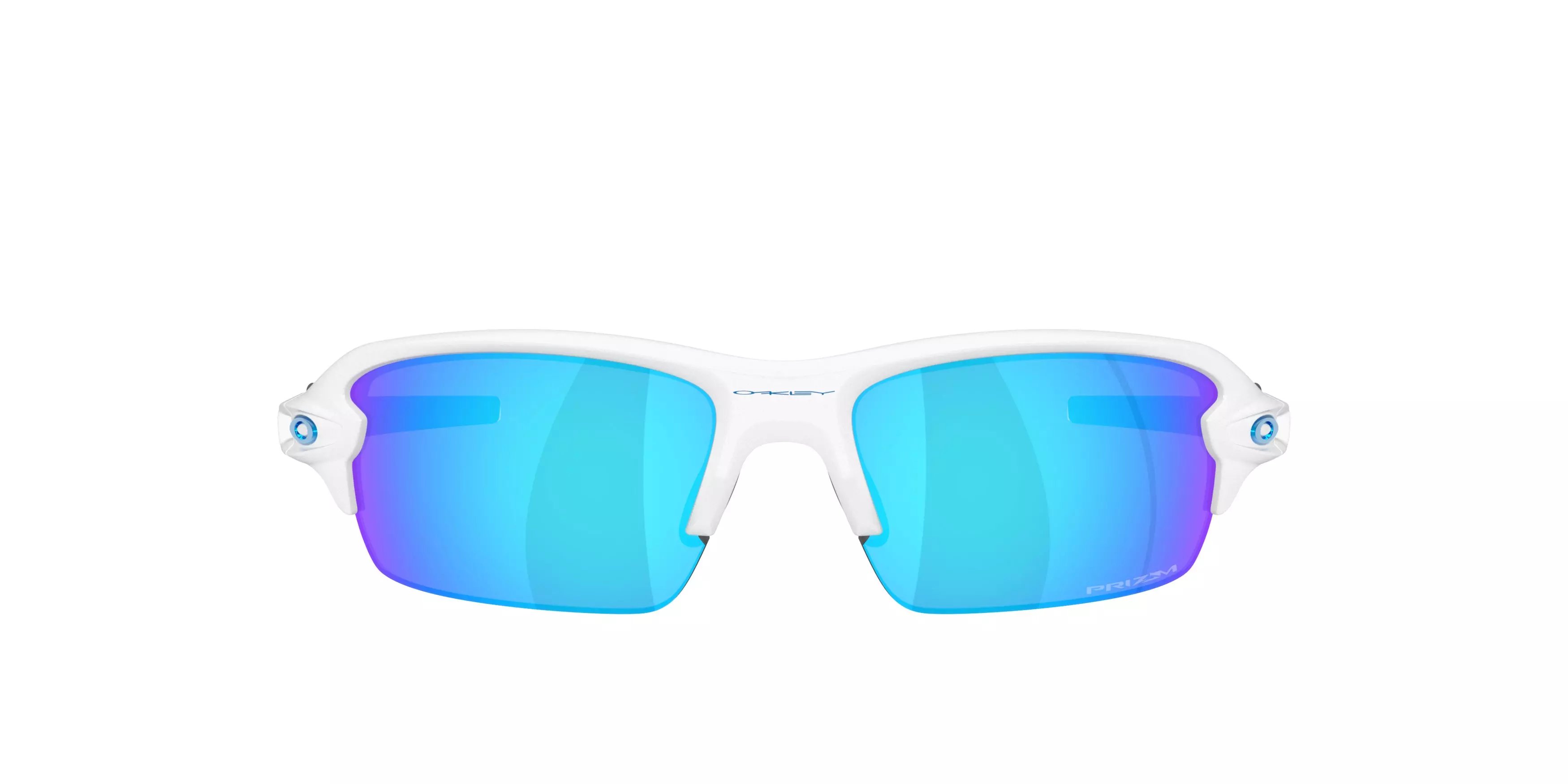 Oakley Flax 2.0 S Prizm Sapphire Sunglasses - Polished White - WHITE/BLUE