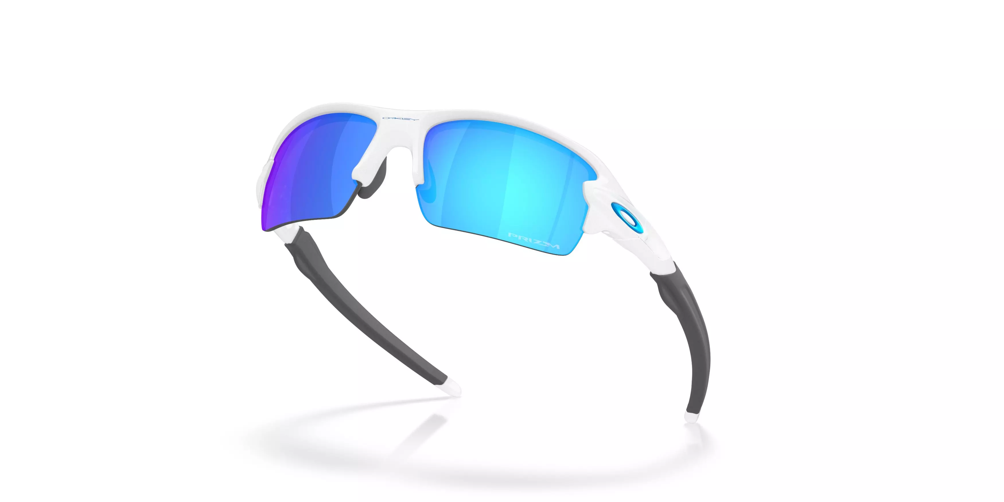 Oakley Flax 2.0 S Prizm Sapphire Sunglasses - Polished White - WHITE/BLUE