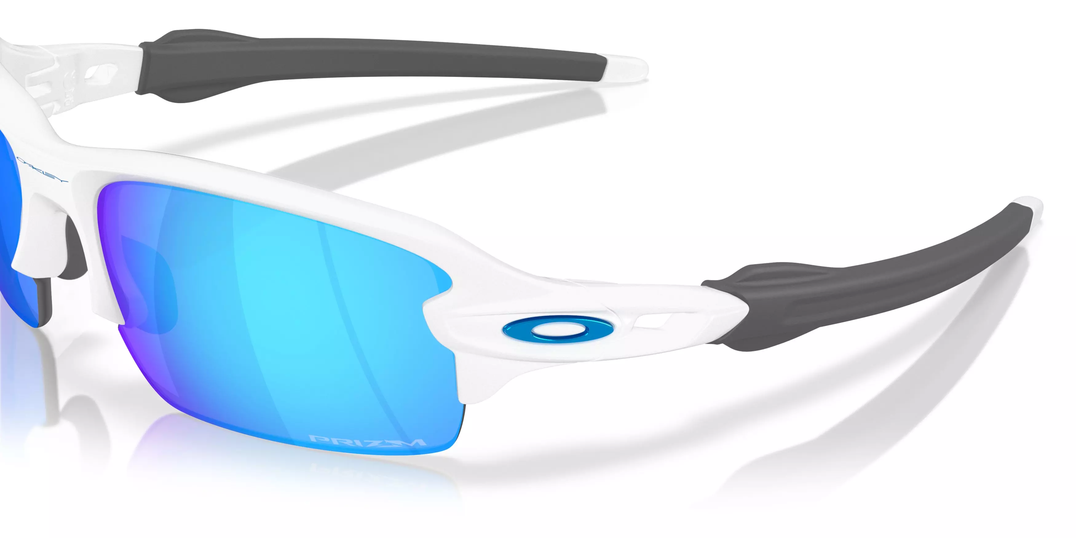 Oakley Flax 2.0 S Prizm Sapphire Sunglasses - Polished White - WHITE/BLUE