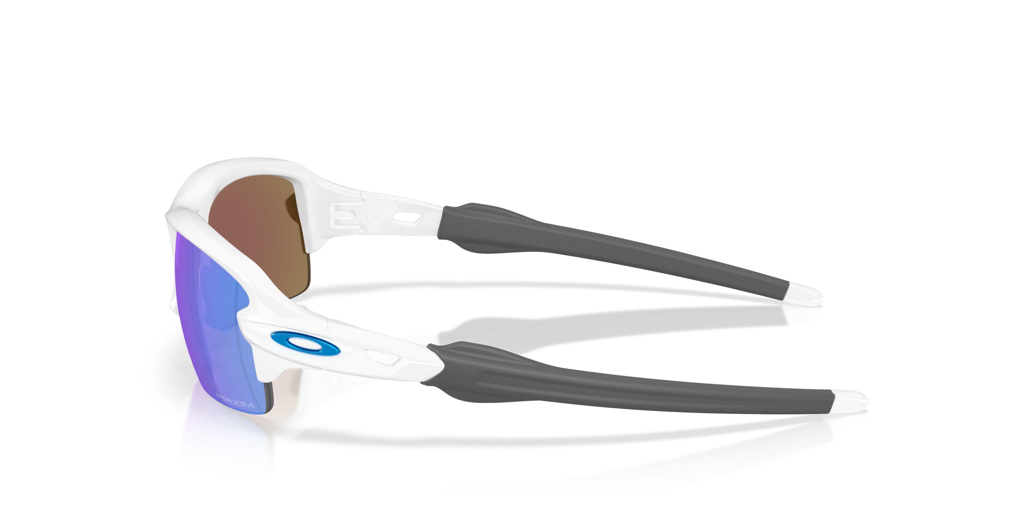Oakley Flax 2.0 S Prizm Sapphire Sunglasses - Polished White - WHITE/BLUE Thumbnail View 8